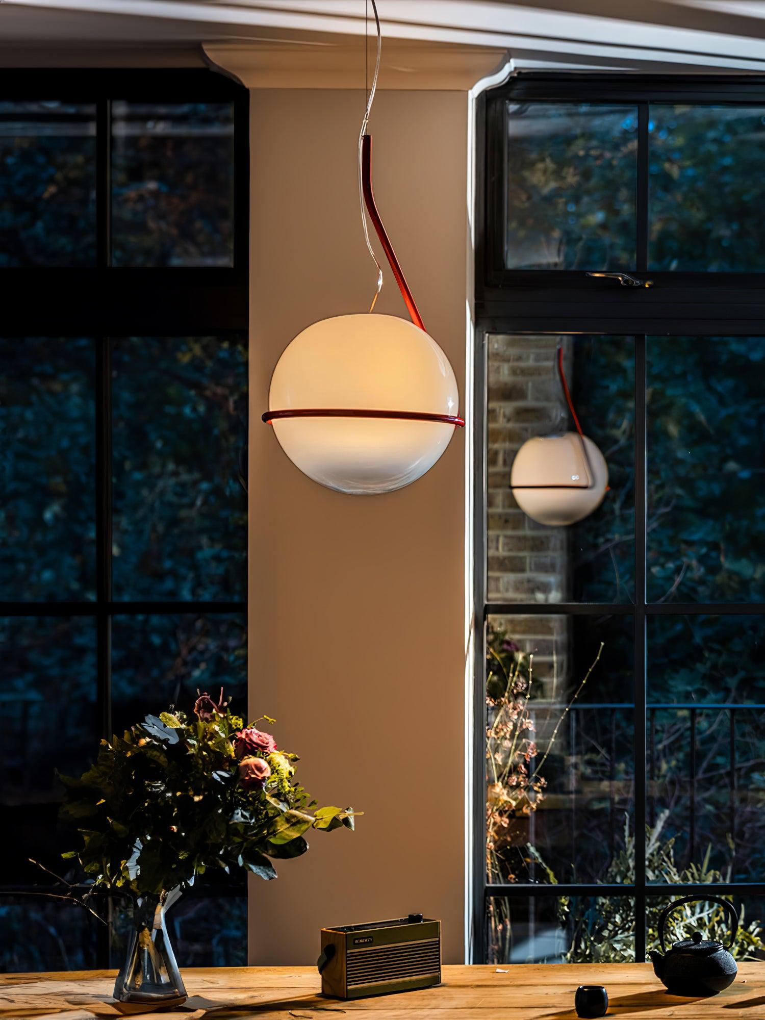 Circular Minimalist Glass Pendant Lamp - Letslighting