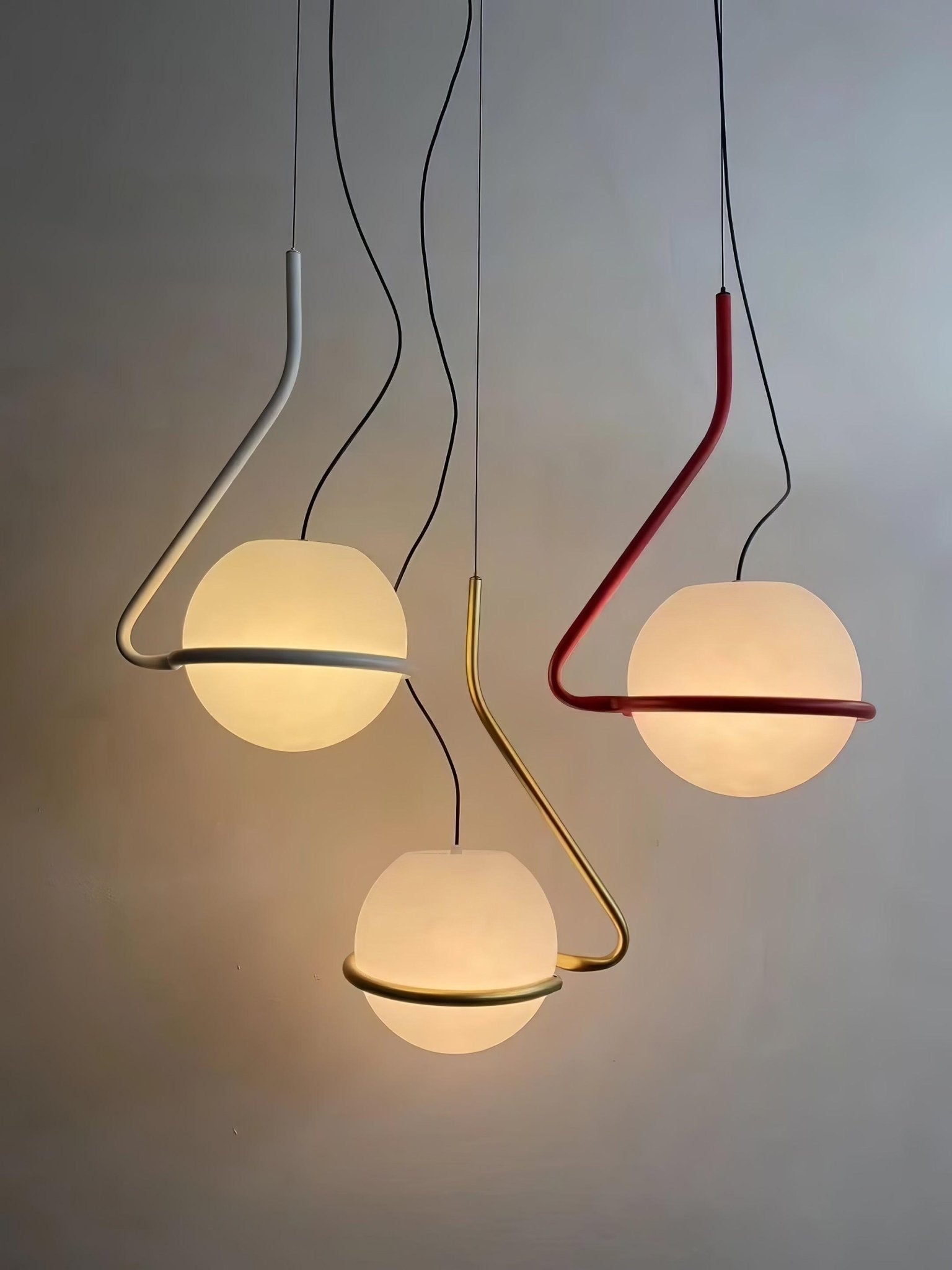 Circular Minimalist Glass Pendant Lamp - Letslighting