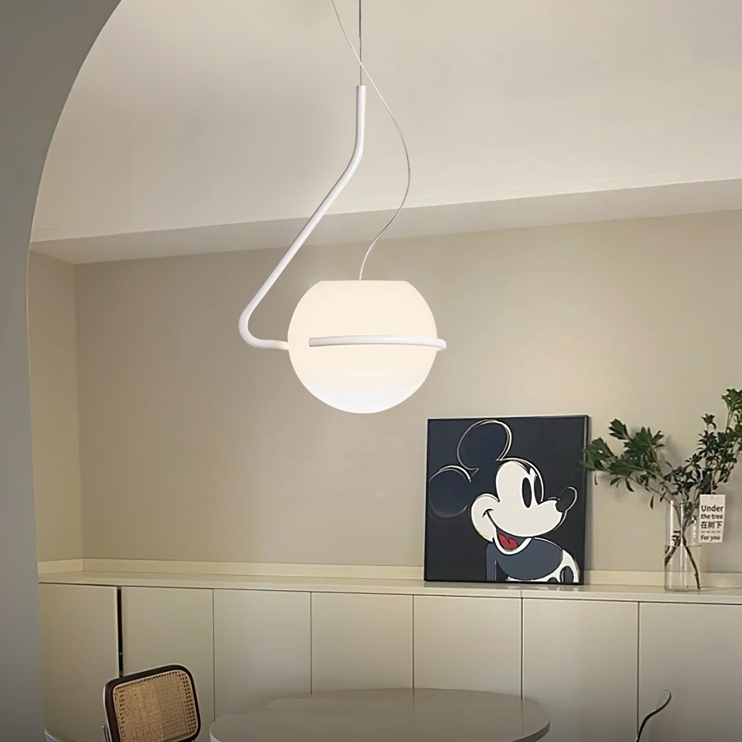 Circular Minimalist Glass Pendant Lamp - Letslighting