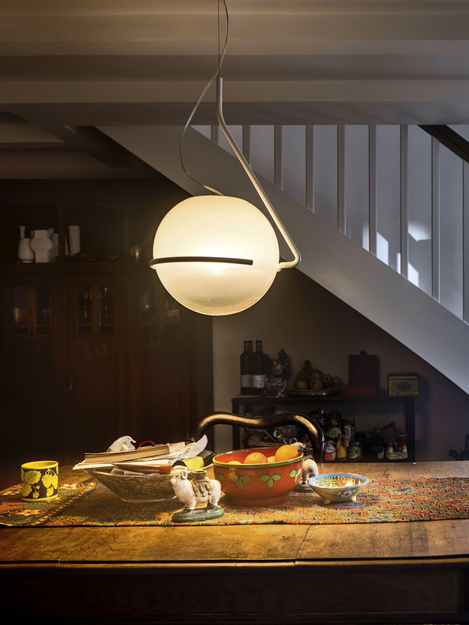 Circular Minimalist Glass Pendant Lamp - Letslighting