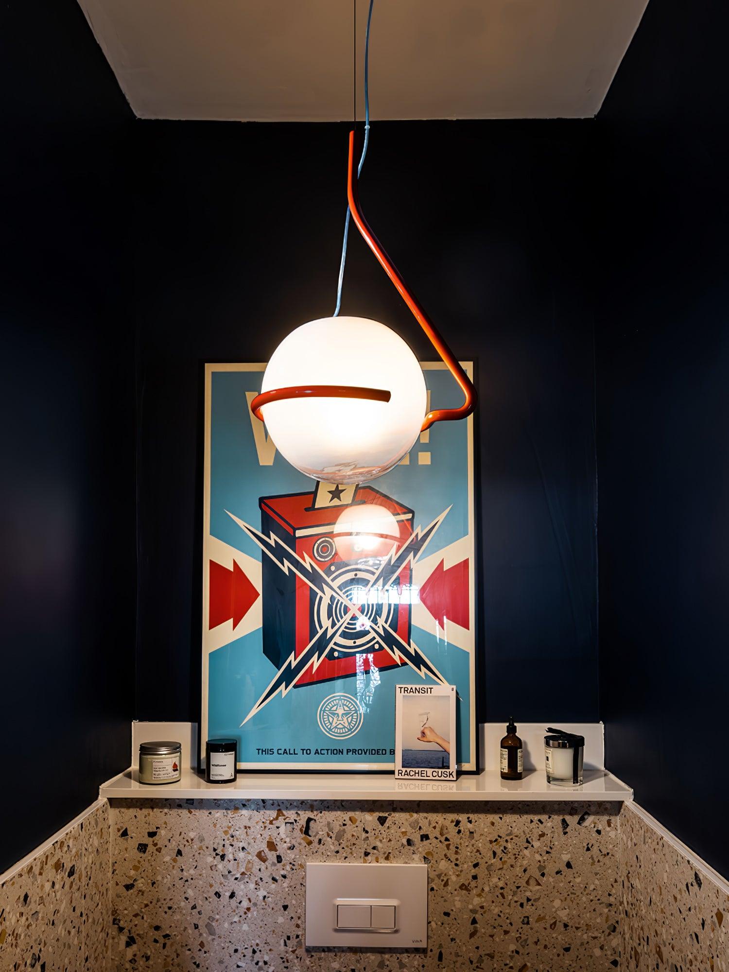 Circular Minimalist Glass Pendant Lamp - Letslighting