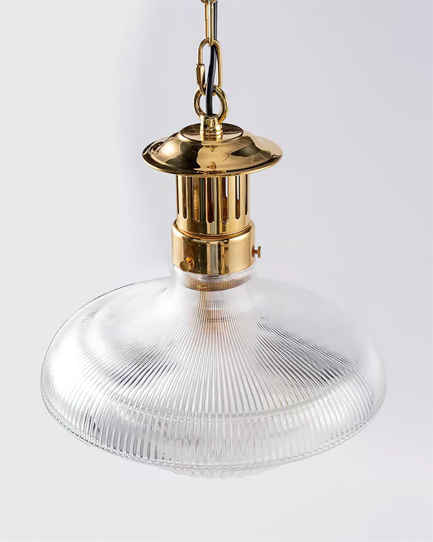 Orvel Clear Ribbed Glass Pendant Lamp - Letslighting