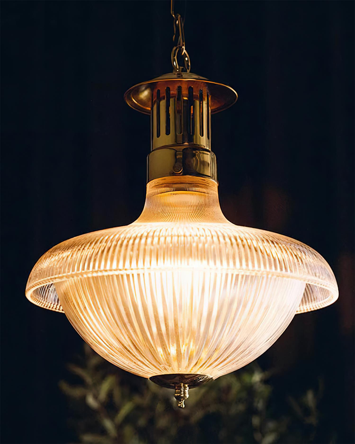 Orvel Clear Ribbed Glass Pendant Lamp - Letslighting
