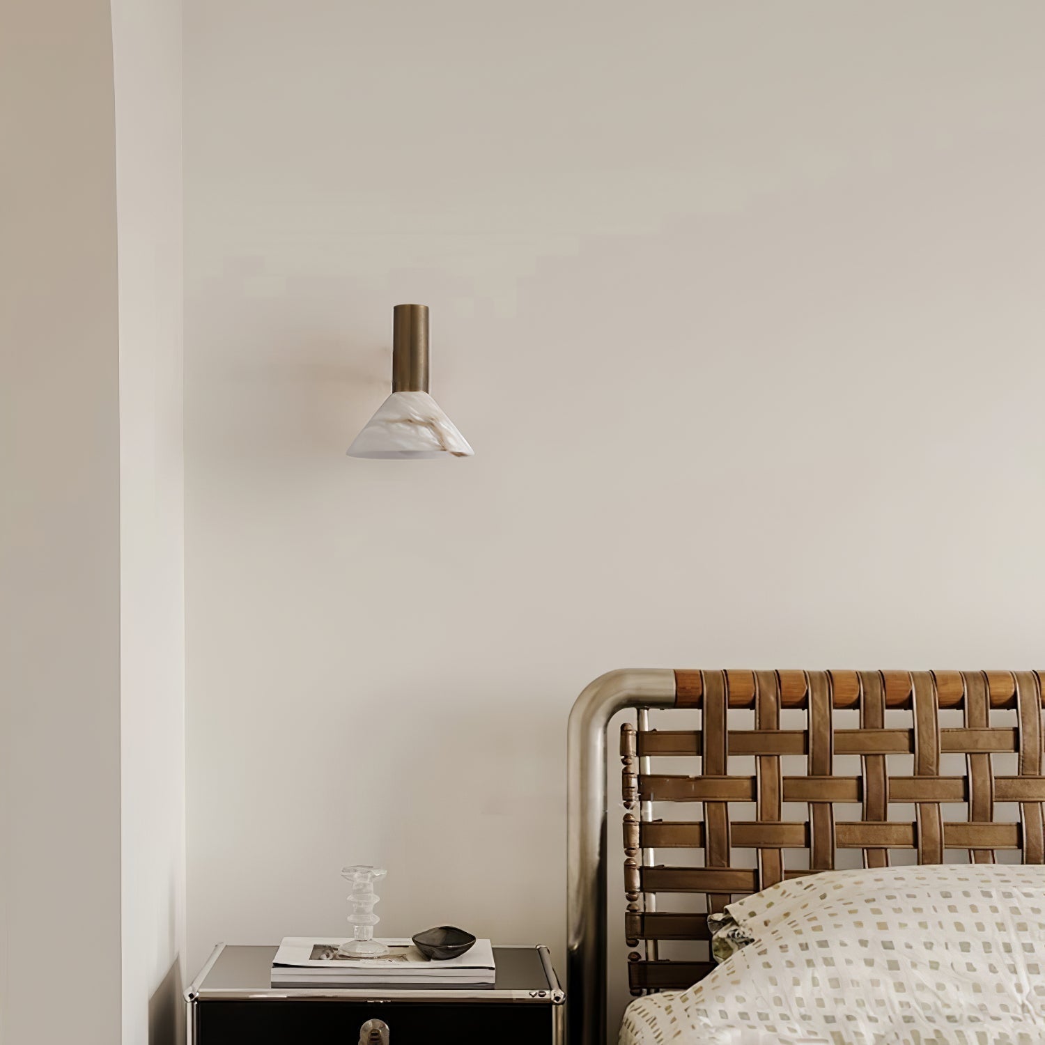 Eurnoria Cone Alabaster Wall Light - Letslighting