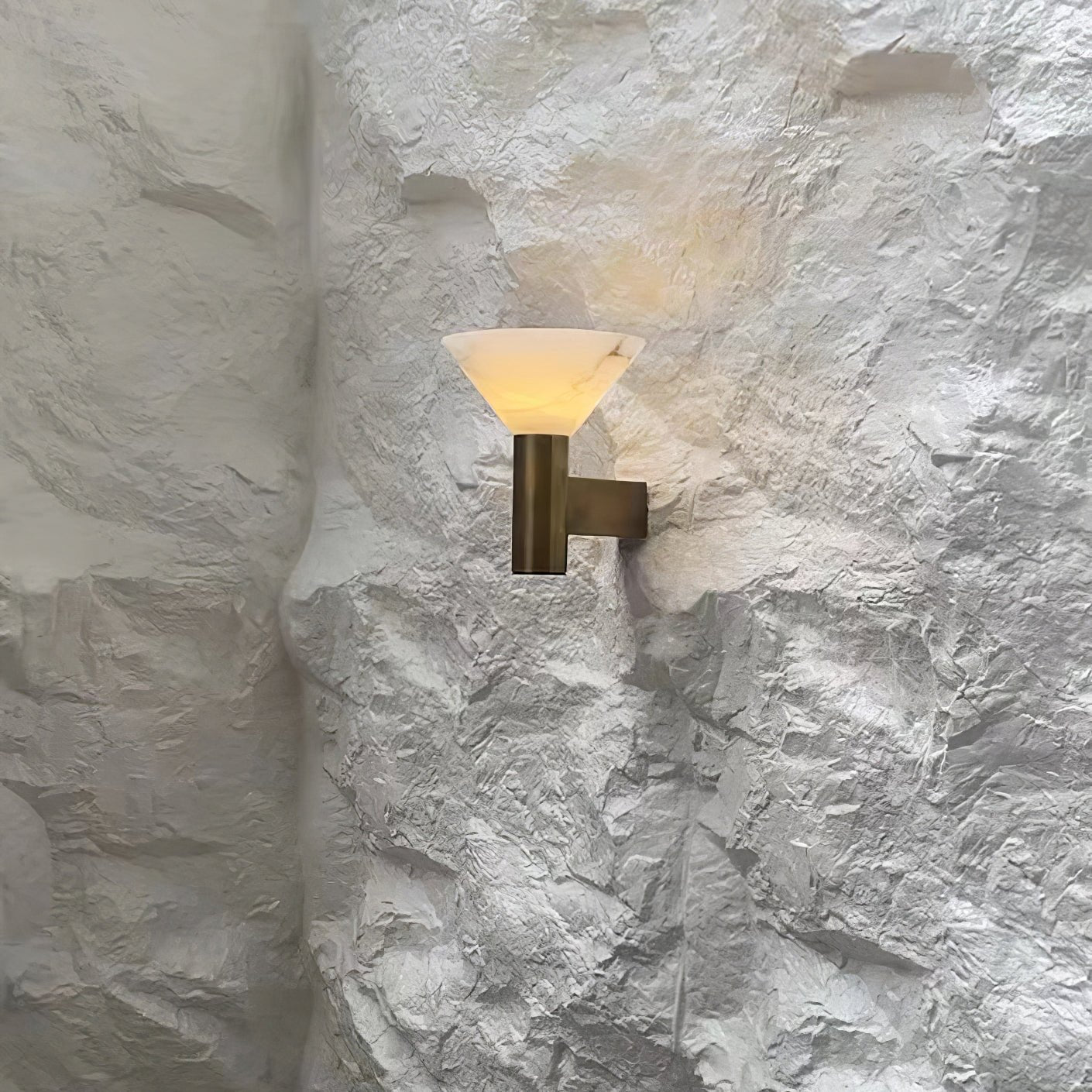 Eurnoria Cone Alabaster Wall Light - Letslighting