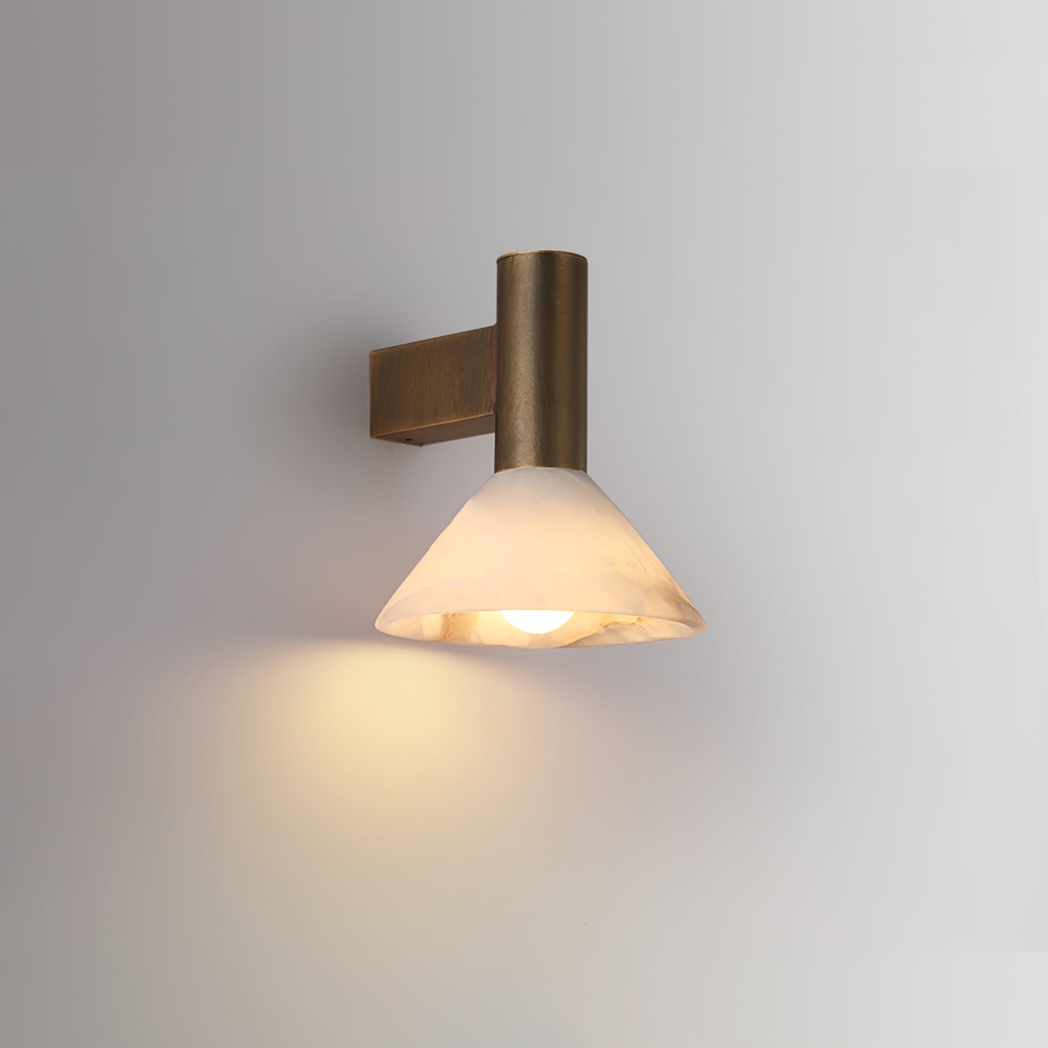 Eurnoria Cone Alabaster Wall Light - Letslighting