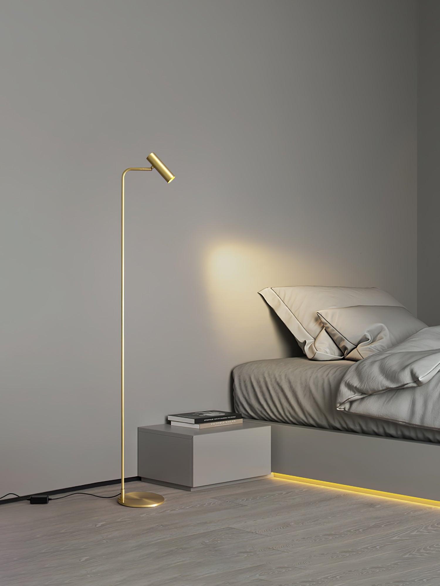 Orine Brass Industrial Floor Lamp - Letslighting