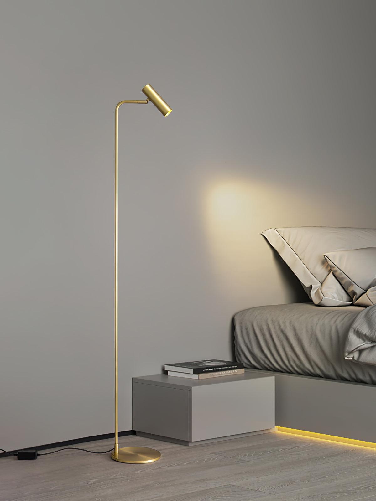 Orine Brass Industrial Floor Lamp - Letslighting