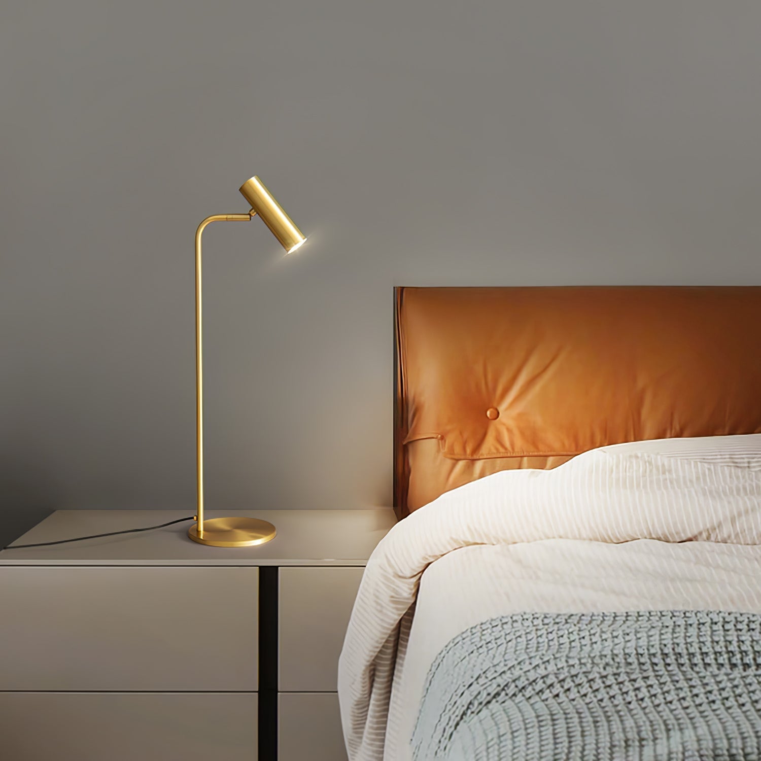 Briona Brass Industrial Table Lamp - Letslighting