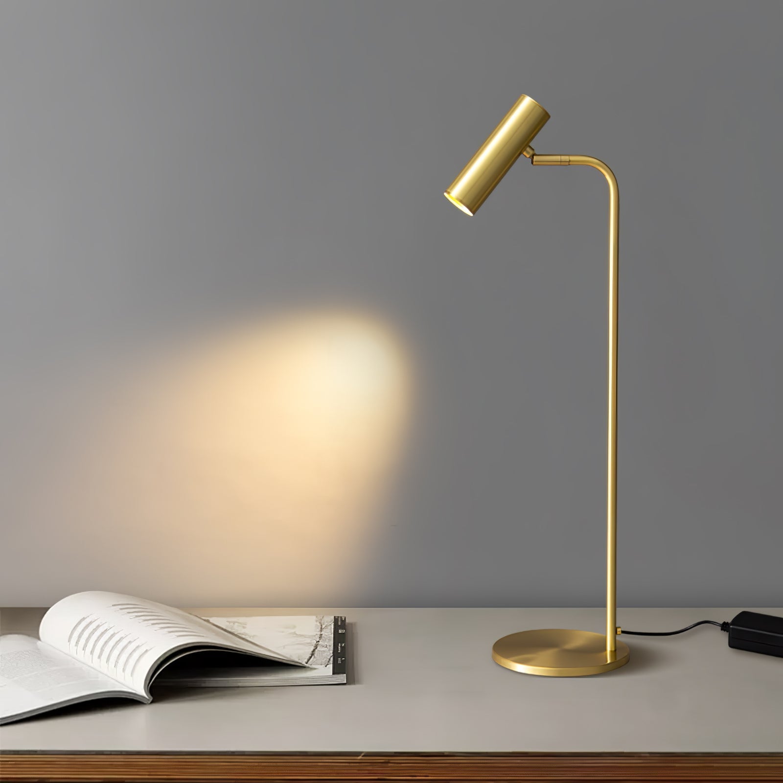 Briona Brass Industrial Table Lamp - Letslighting