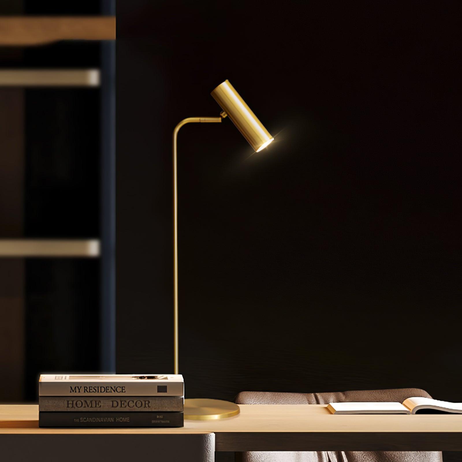 Briona Brass Industrial Table Lamp - Letslighting