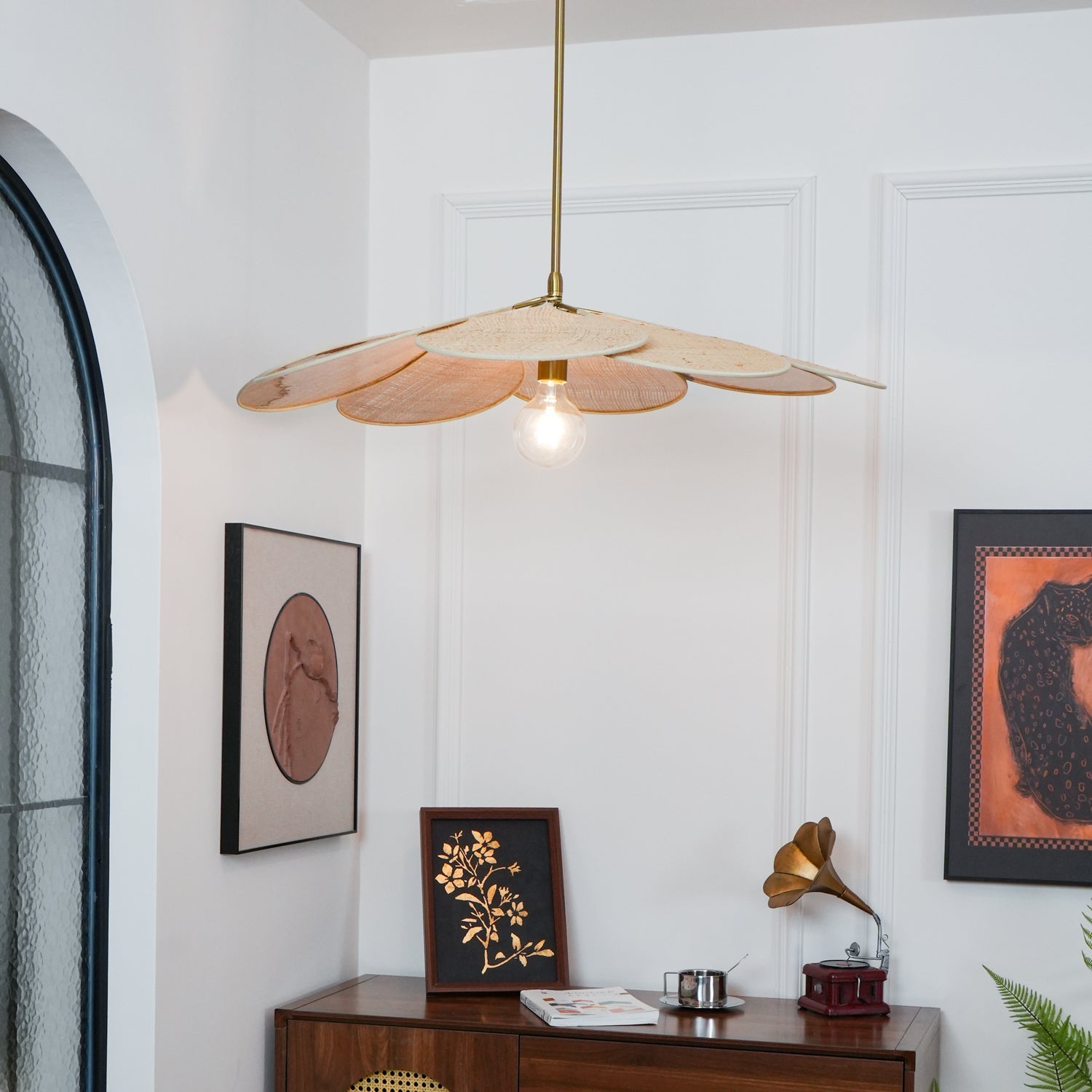 Tory Pendant Lamp Bloom Rattan - Letslighting