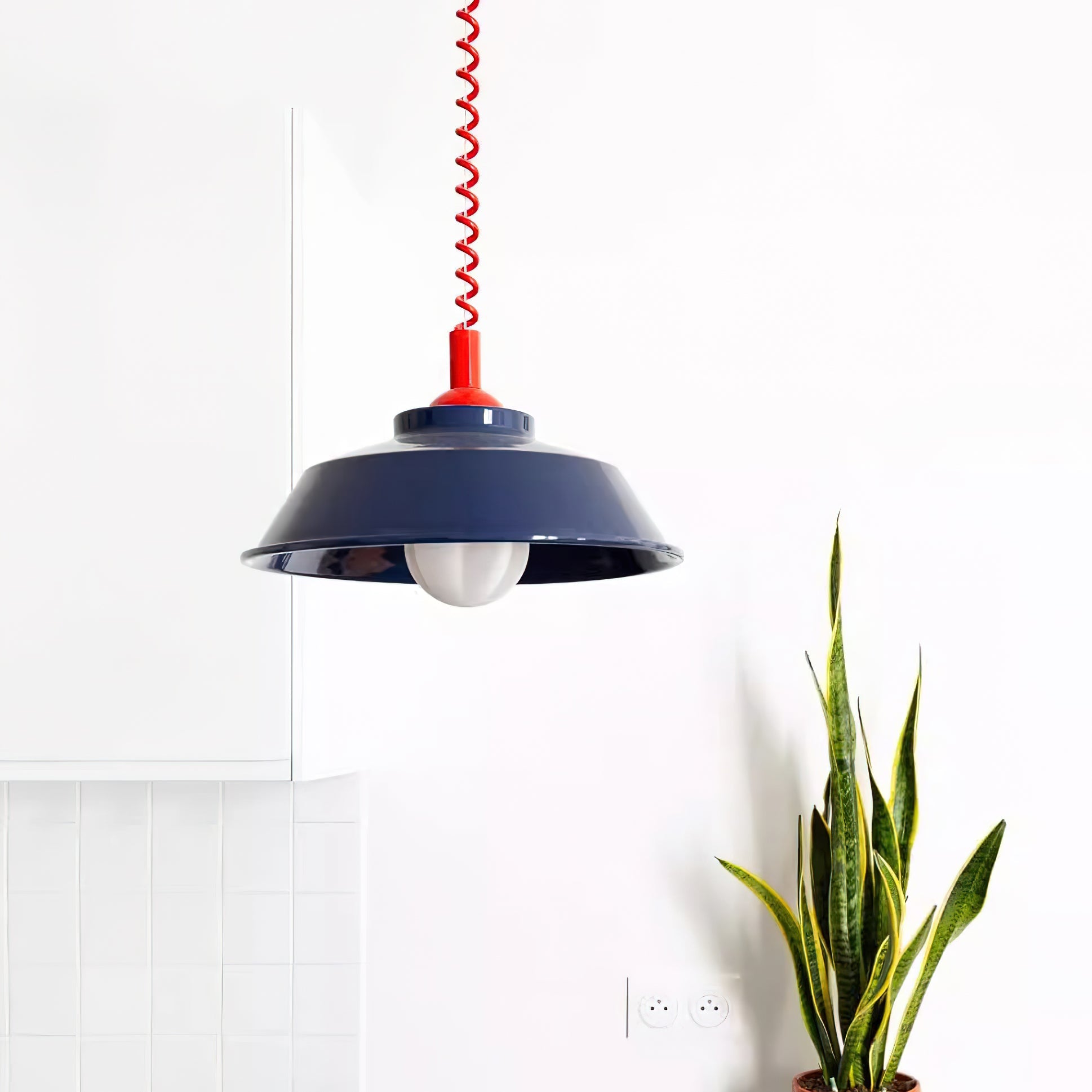 Toscot Pendant Lamp Enamel Shade - Letslighting