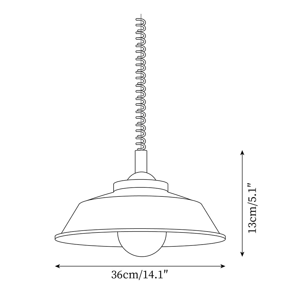 Toscot Pendant Lamp Enamel Shade - Letslighting