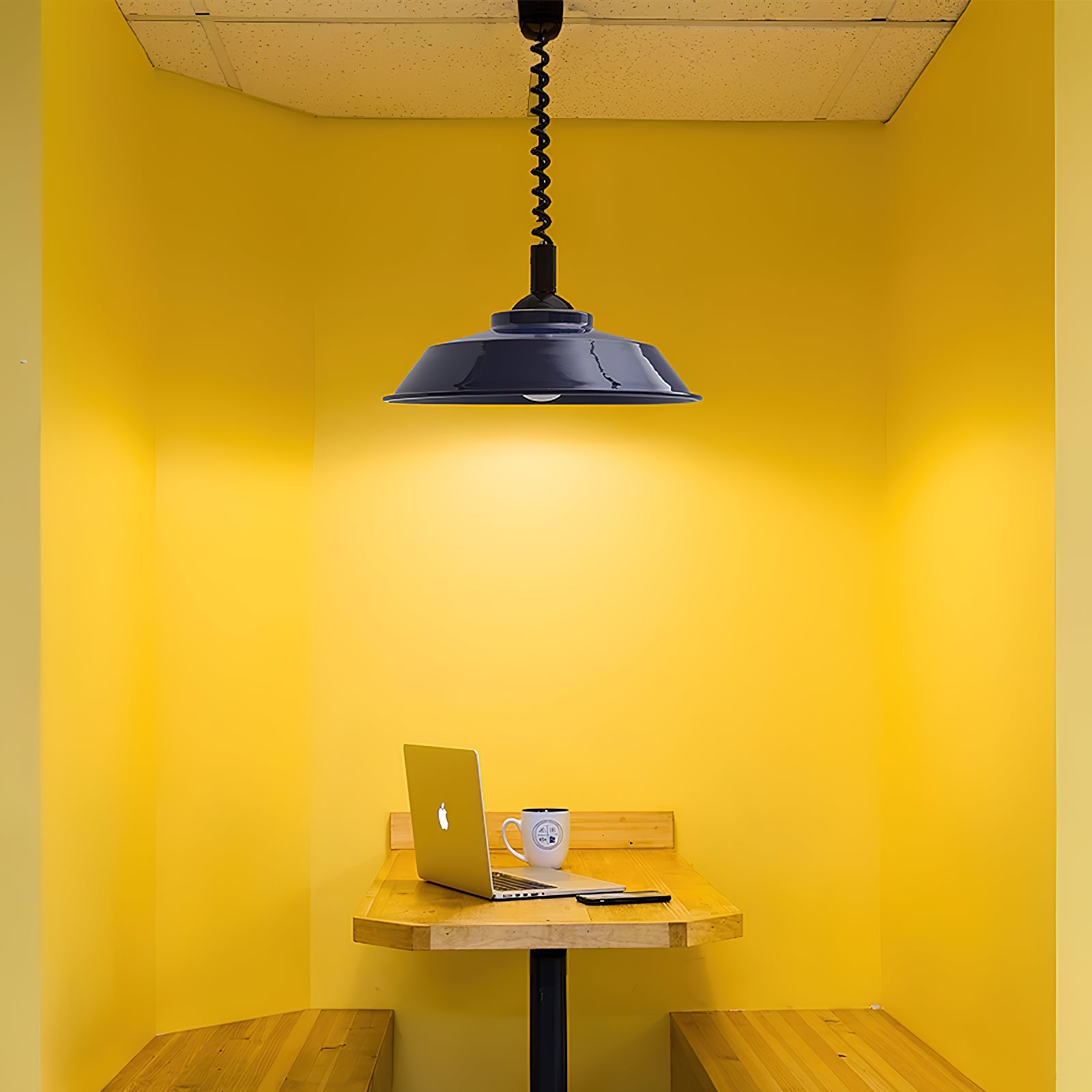 Toscot Pendant Lamp Enamel Shade - Letslighting
