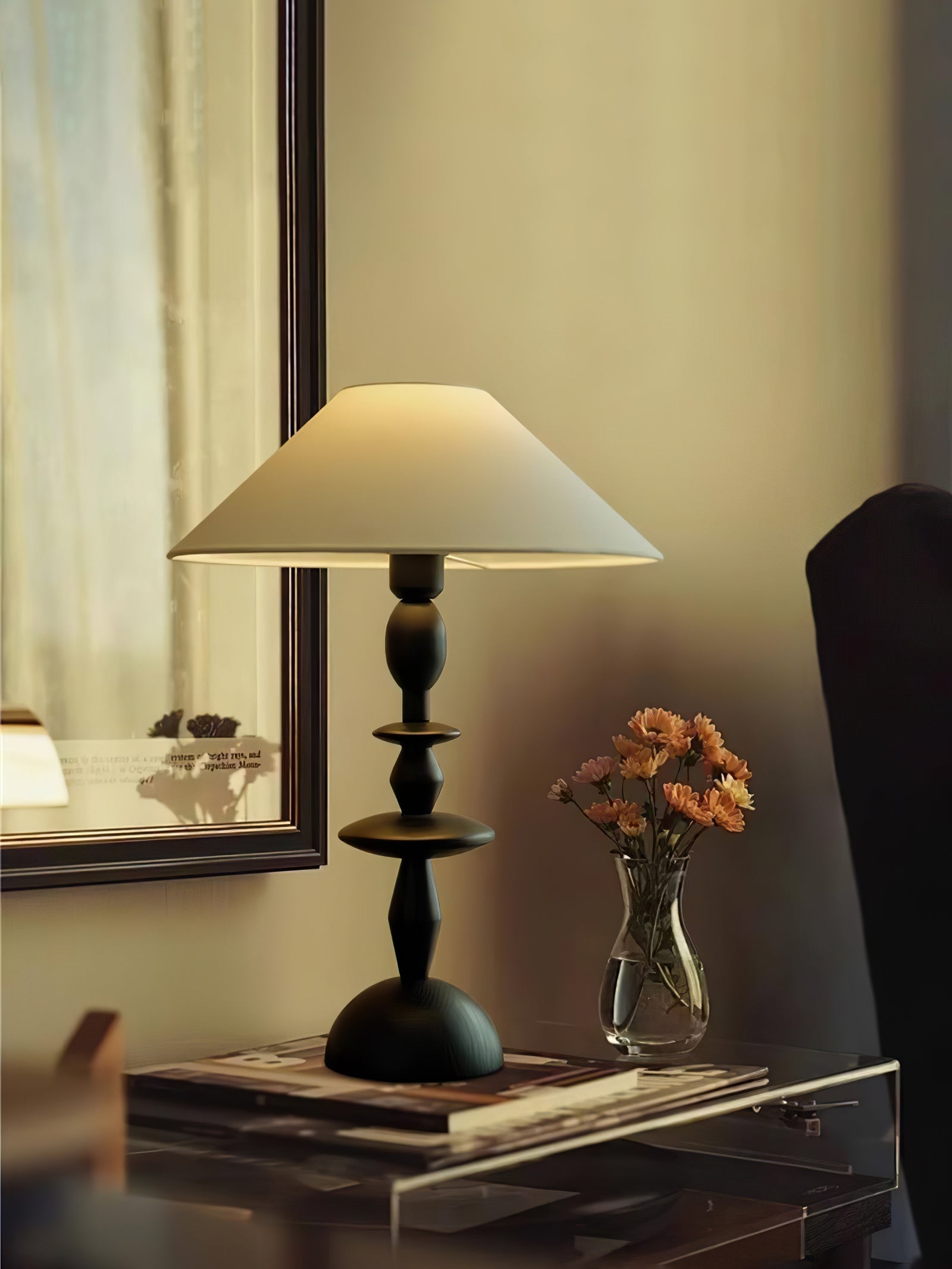 Verose Wood Fabric Table Lamp - Letslighting