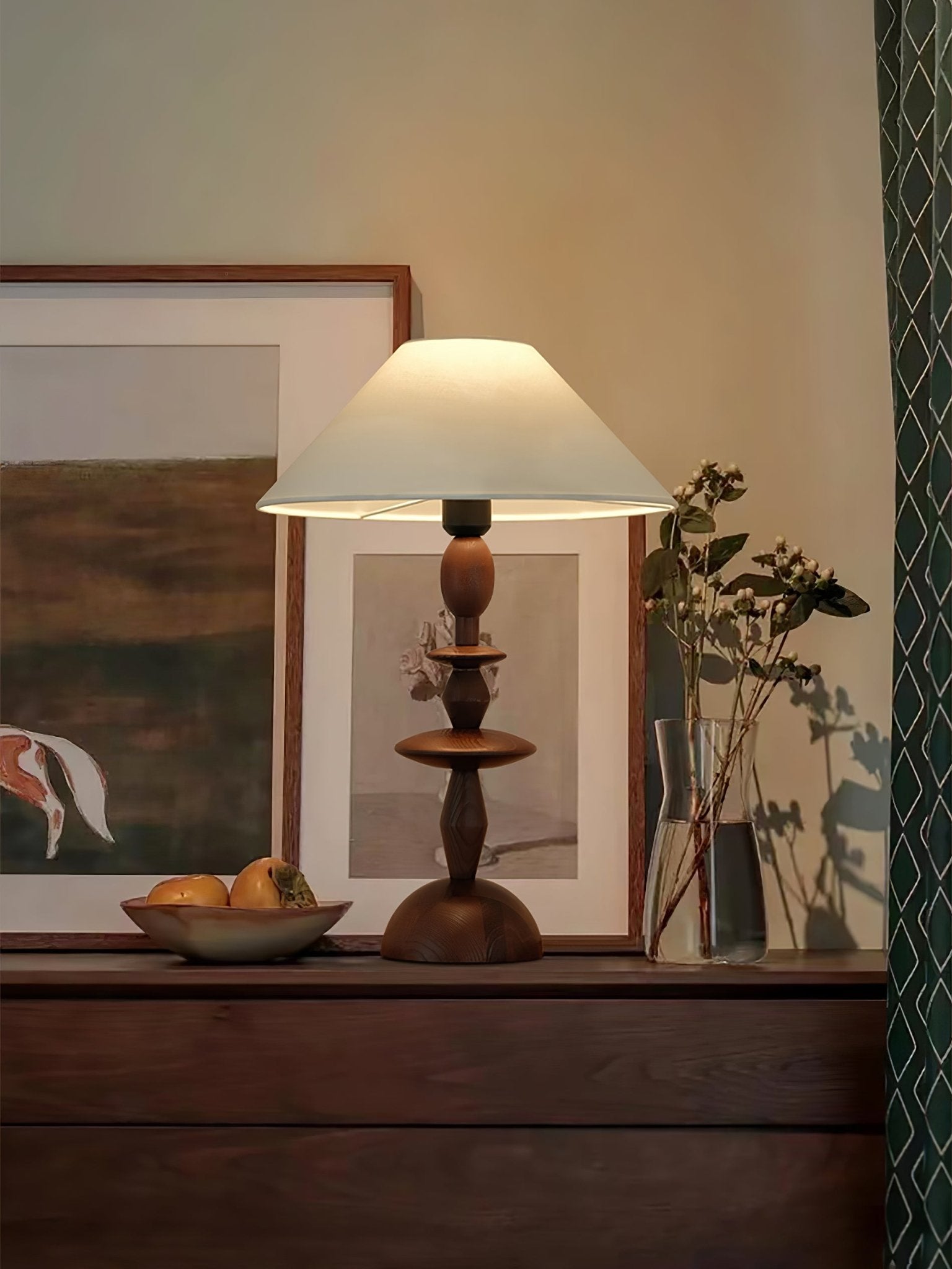 Verose Wood Fabric Table Lamp - Letslighting