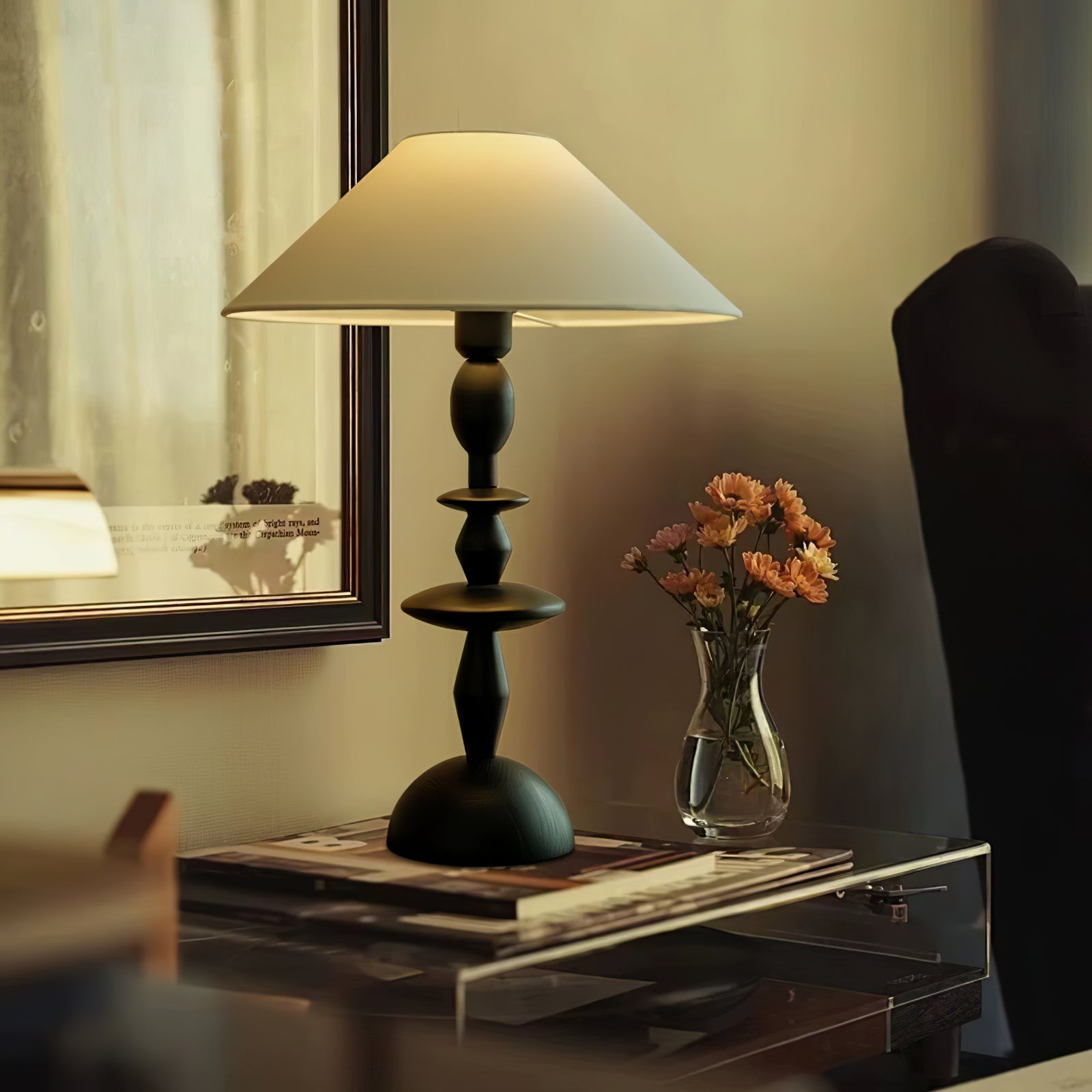 Verose Wood Fabric Table Lamp - Letslighting