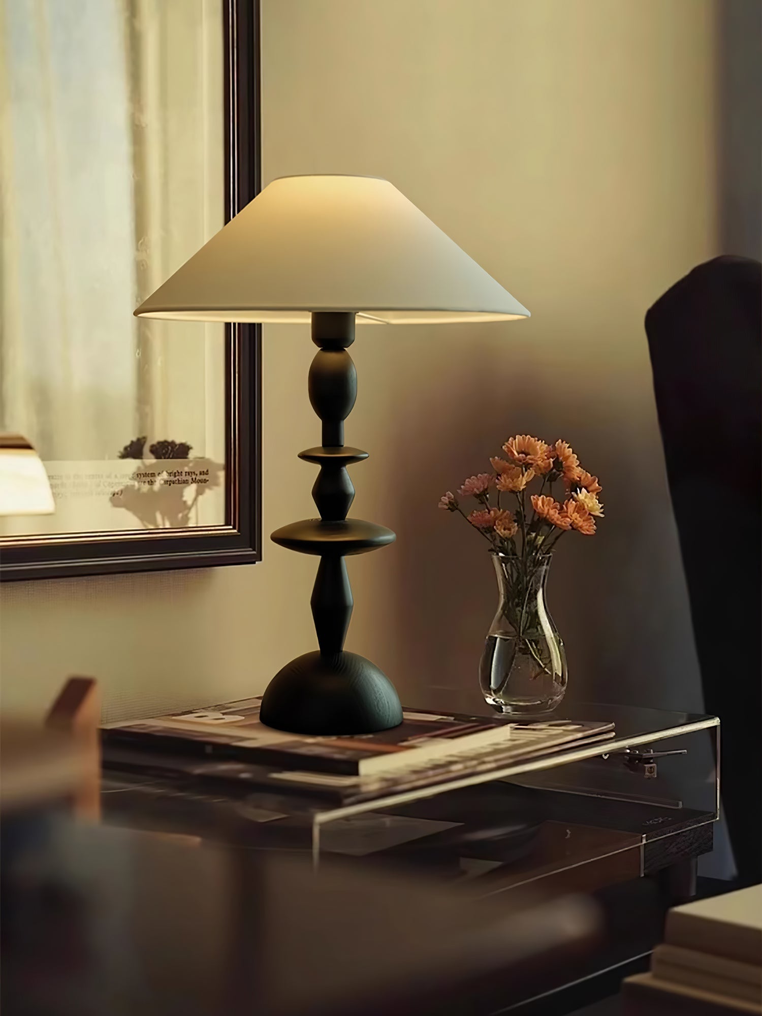 Verose Wood Fabric Table Lamp - Letslighting