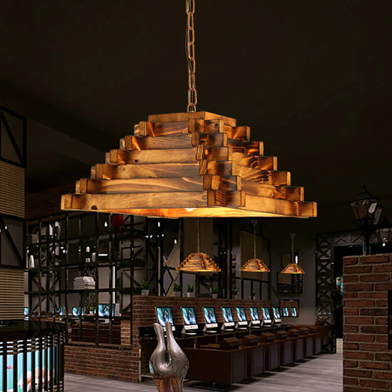 Epoch Designer LED Pendant Light Wooden Bar Counter Dining Room - Letslighting