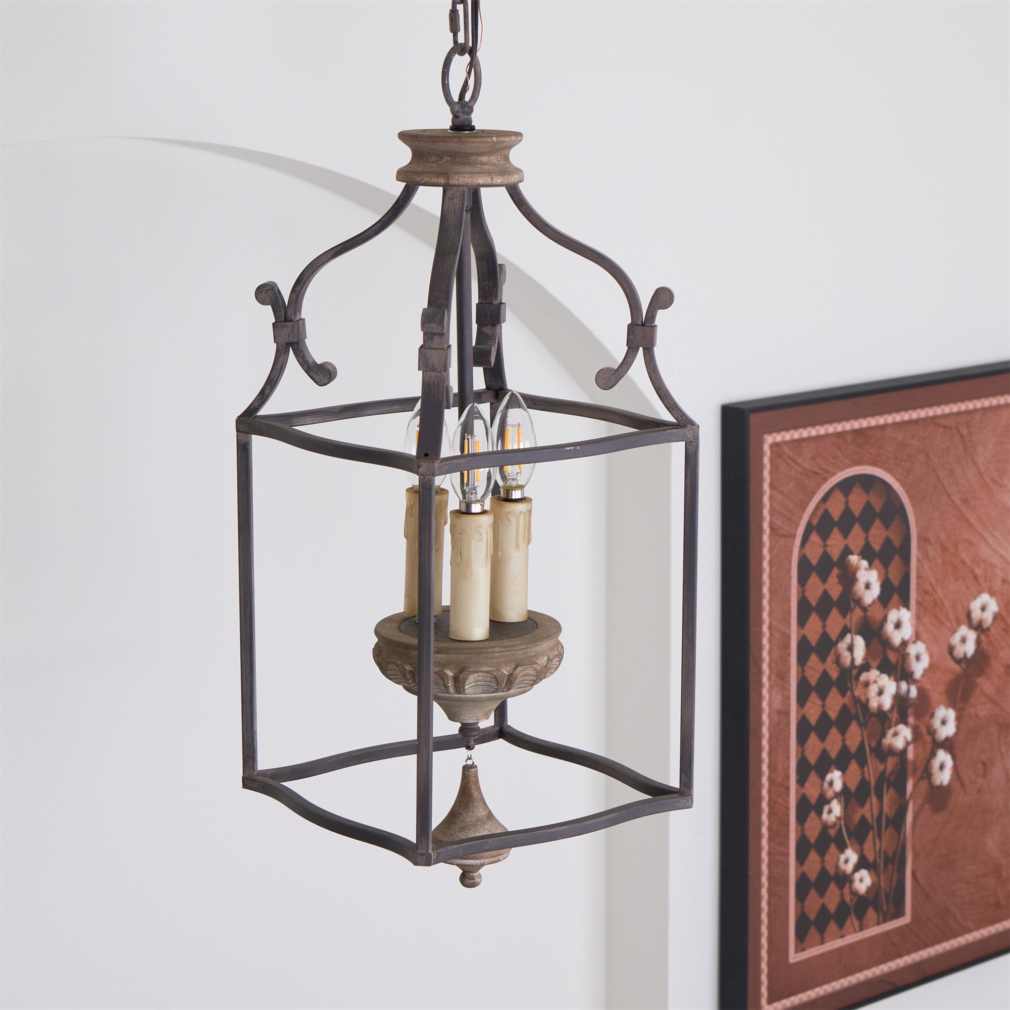 Alirora Traditional Birdcage Hand-carved wooden Chandelier - Letslighting