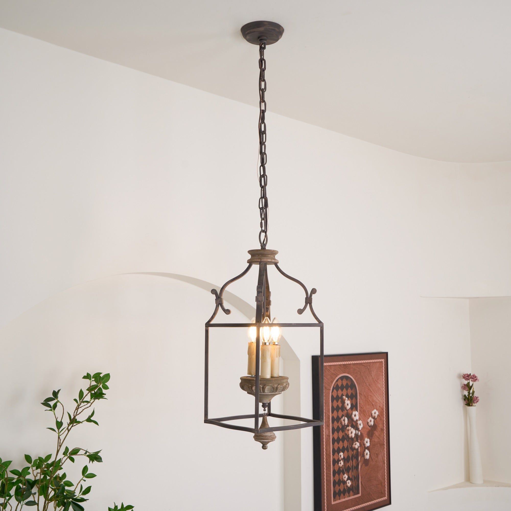 Alirora Traditional Birdcage Hand-carved wooden Chandelier - Letslighting