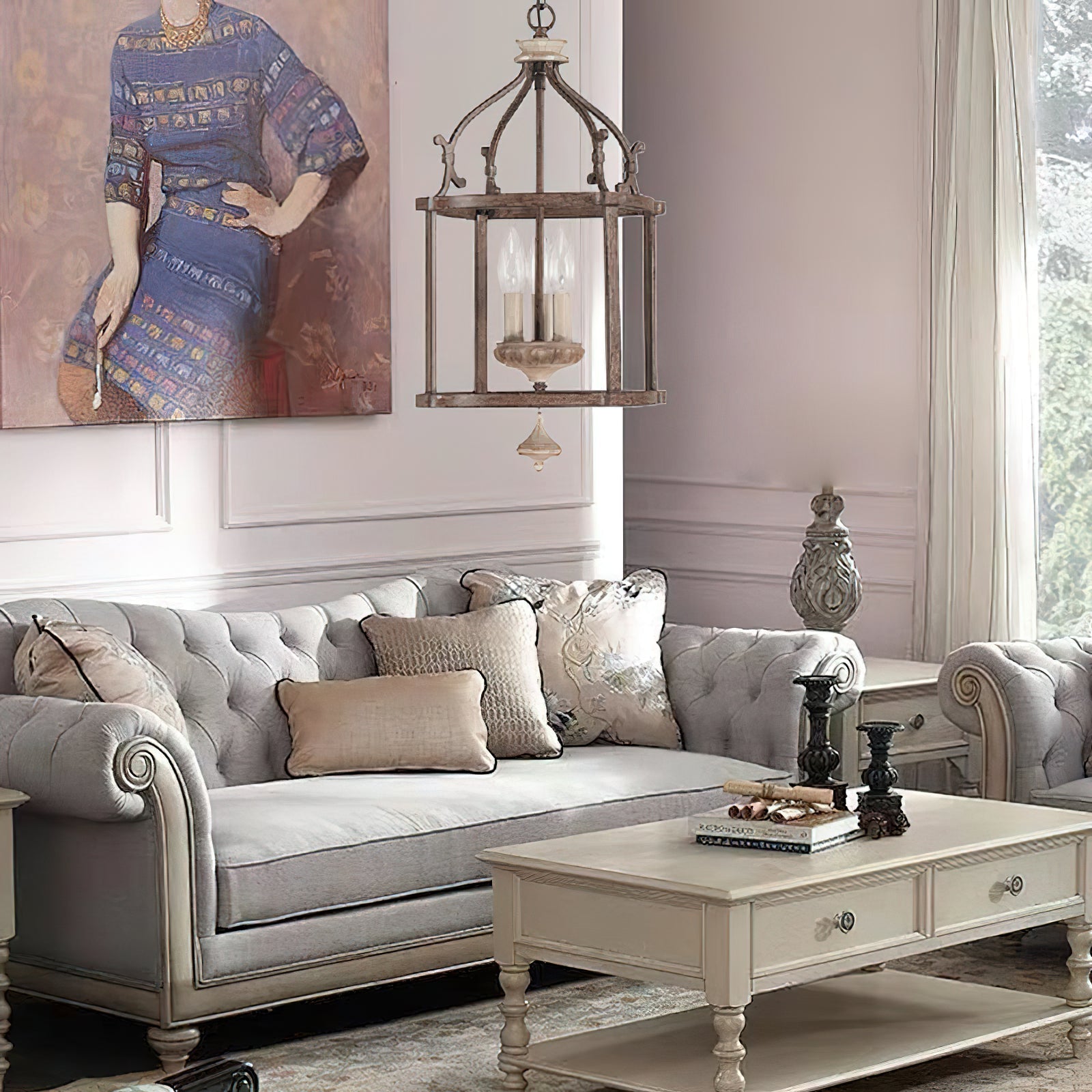 Alirora Traditional Birdcage Hand-carved wooden Chandelier - Letslighting