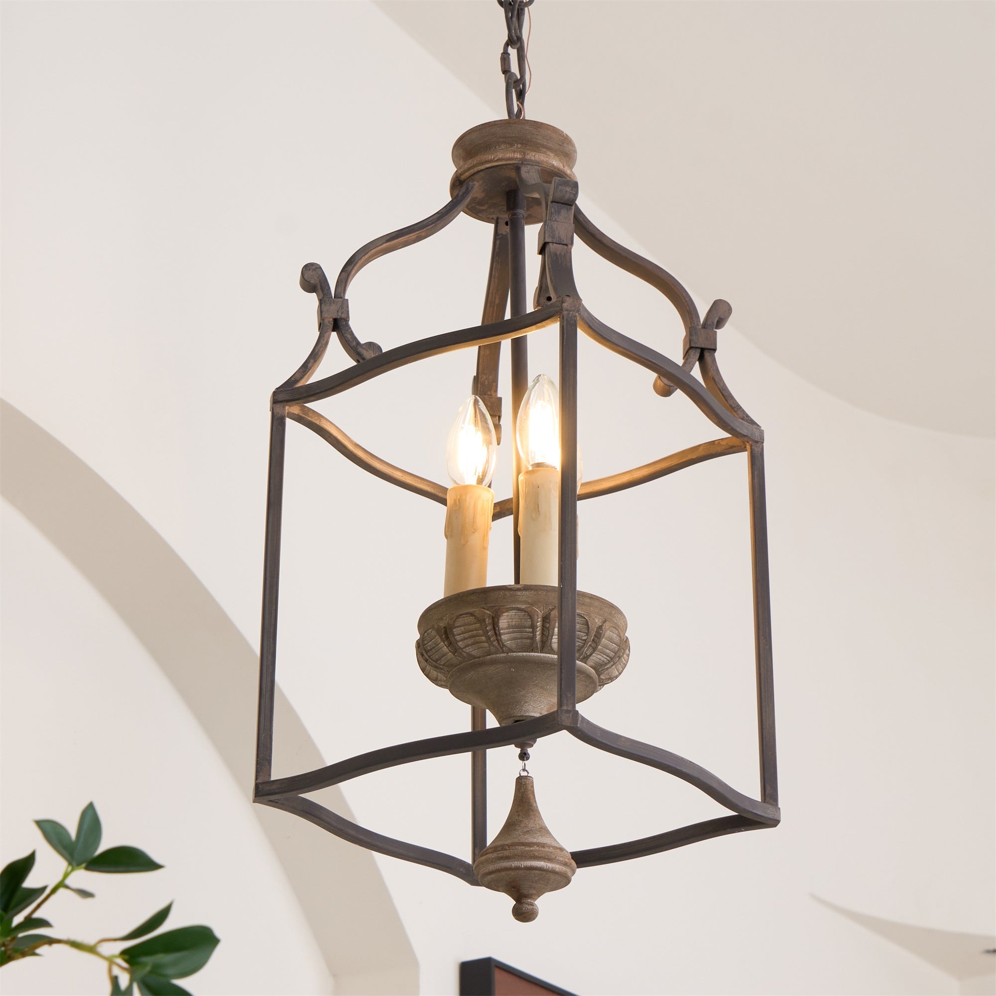 Alirora Traditional Birdcage Hand-carved wooden Chandelier - Letslighting