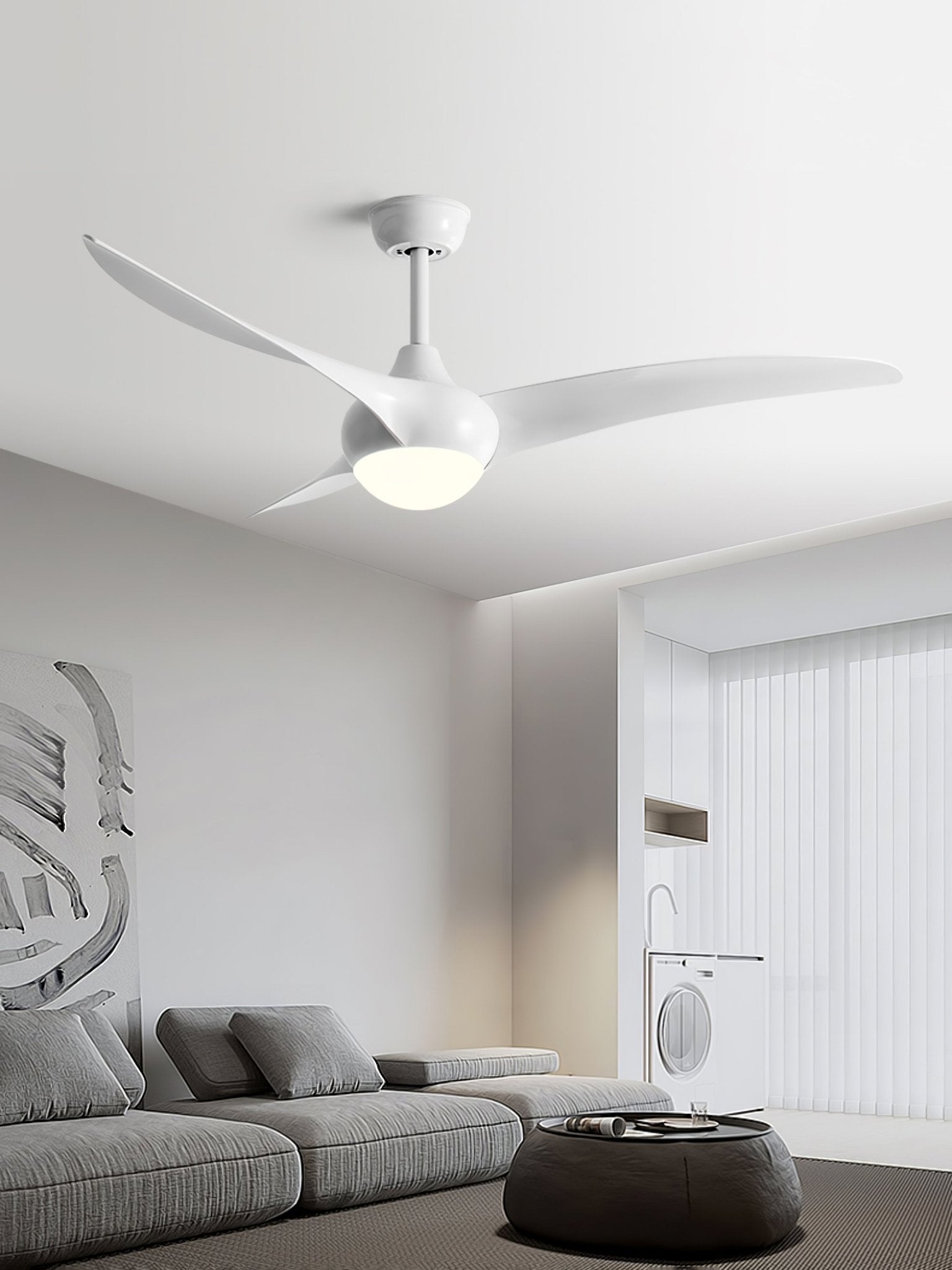 Zatheora Natural Traditional Ceiling Fan Light - Letslighting