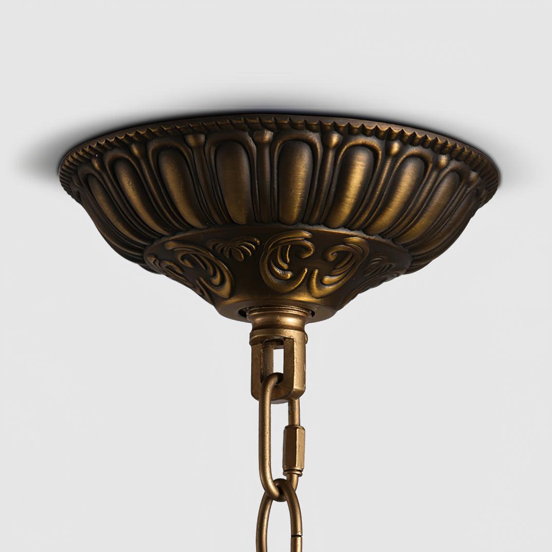 Lustra Chandelier Gold Globe Crystal Vintage - Letslighting