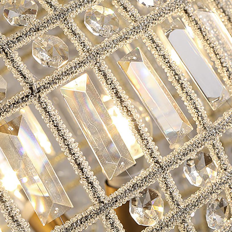 Lustra Chandelier Gold Globe Crystal Vintage - Letslighting