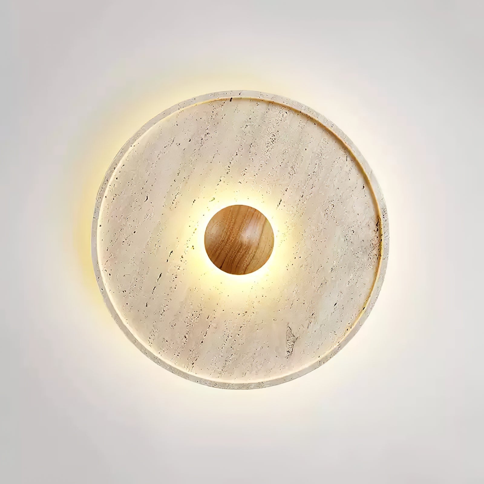 Lumiround Disc Inset Travertine Ceiling Light - Letslighting