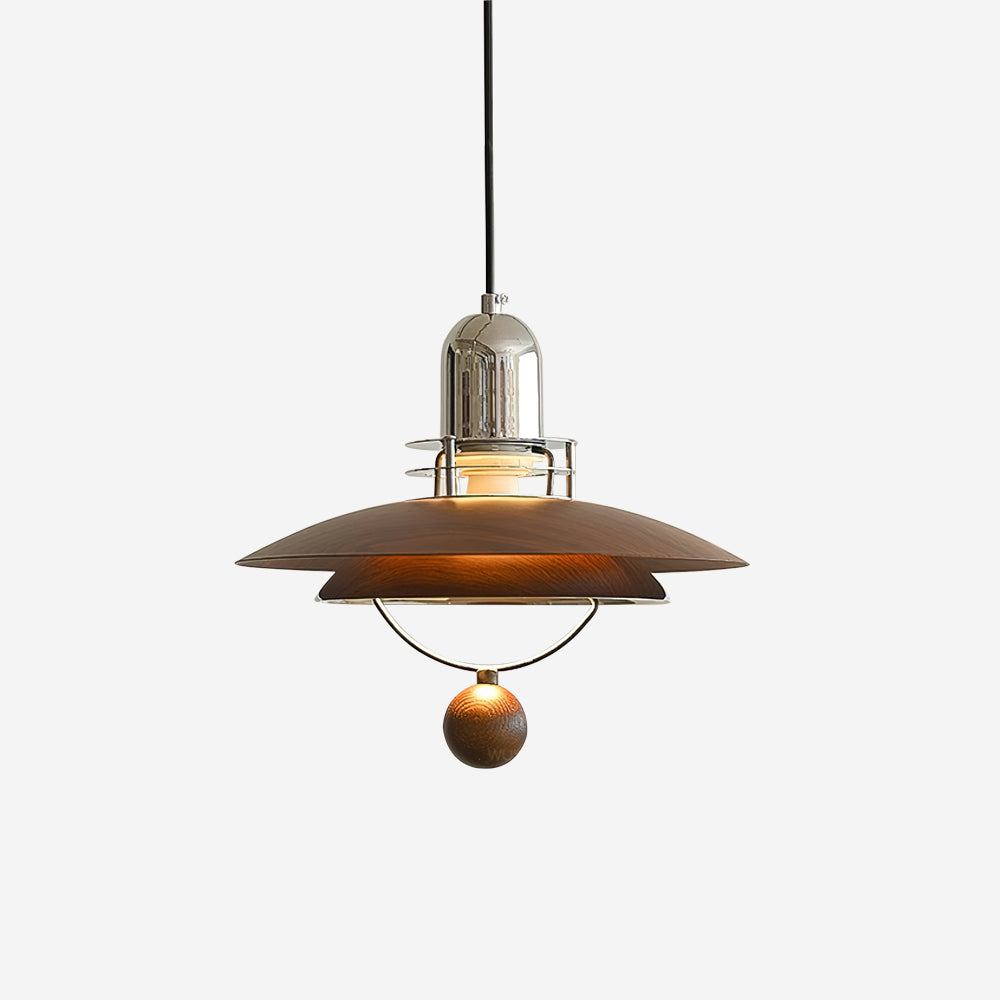Trava Pendant Lamp Layered Wood Orb Modern - Letslighting