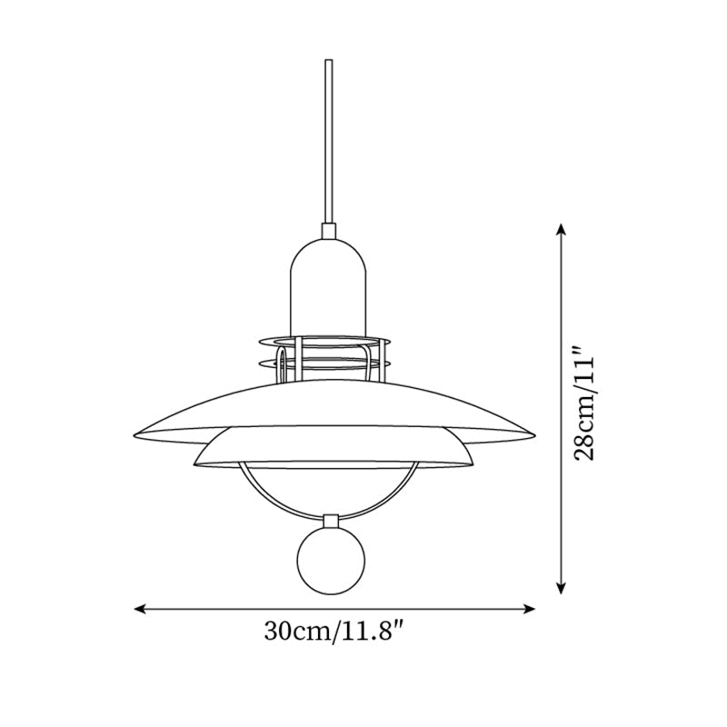 Trava Pendant Lamp Layered Wood Orb Modern - Letslighting