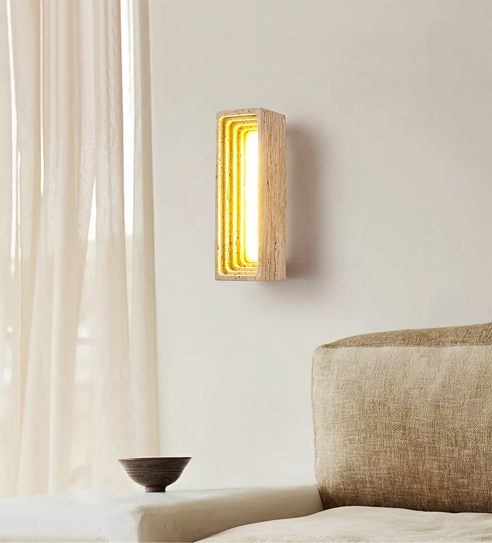 Atheila Travertine Wall Light