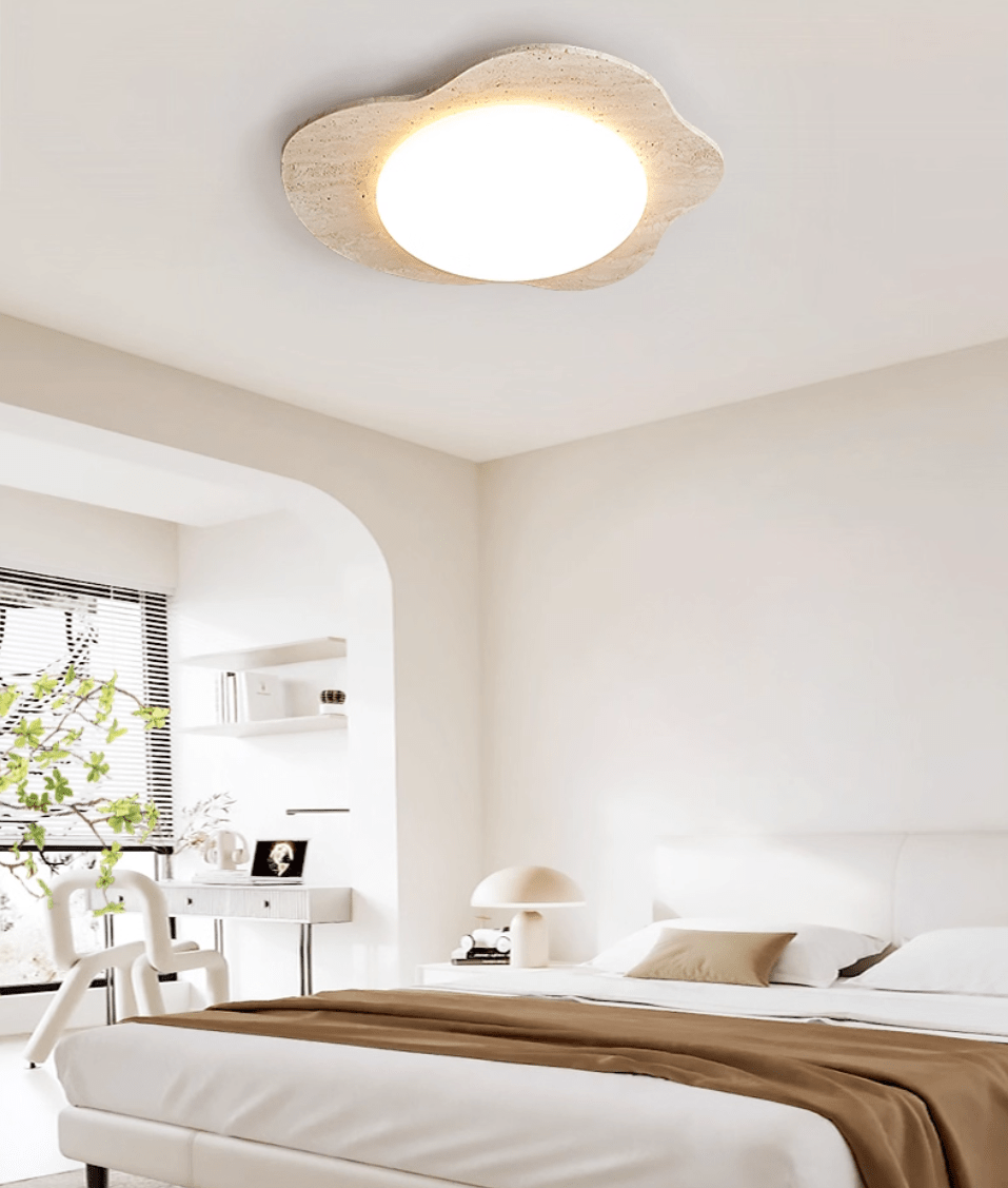 Cloud Minimalist Travertine Ceiling Light