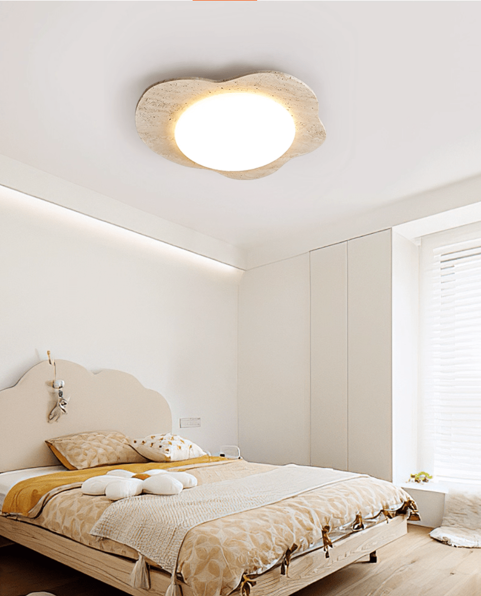 Cloud Minimalist Travertine Ceiling Light