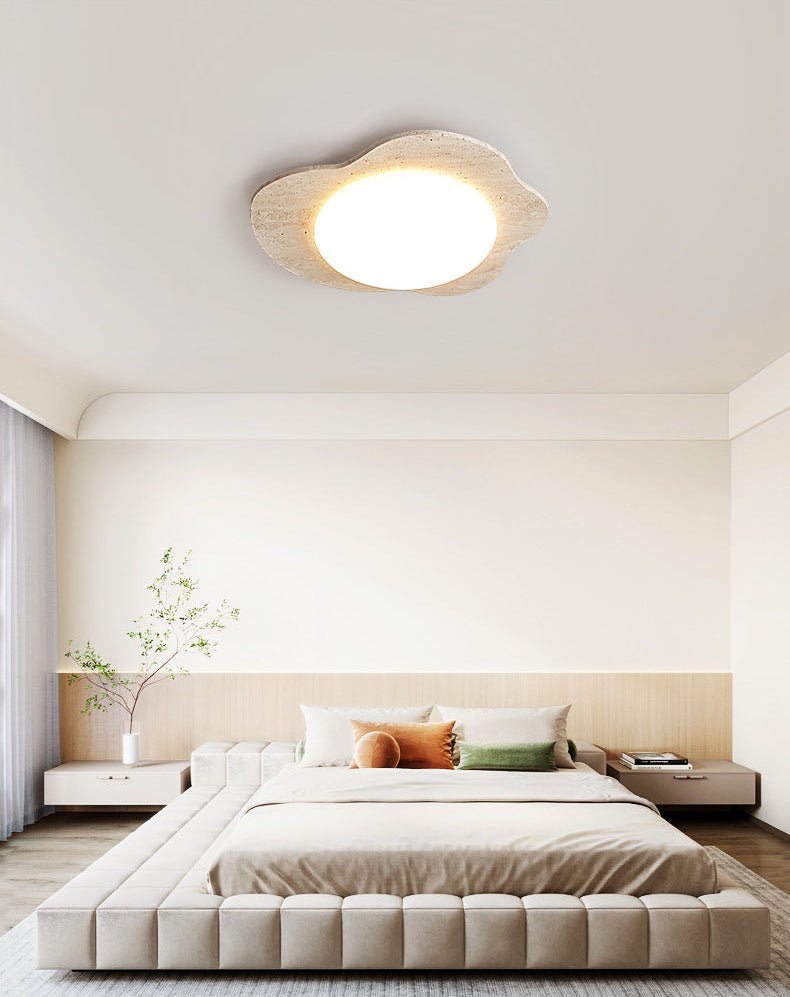 Cloud Minimalist Travertine Ceiling Light