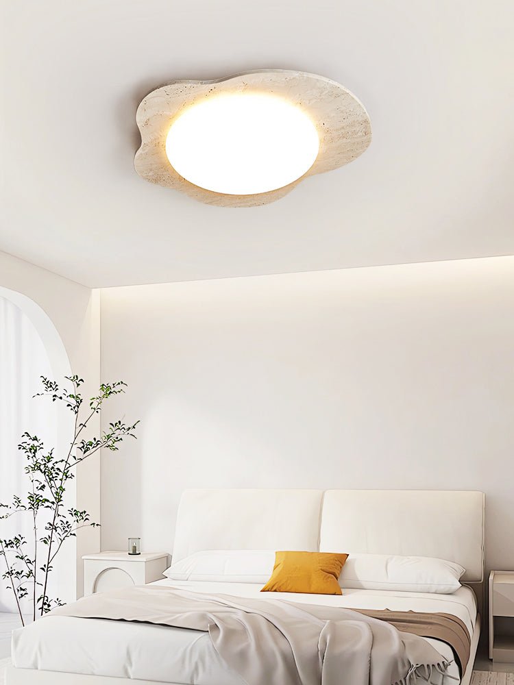 Cloud Minimalist Travertine Ceiling Light
