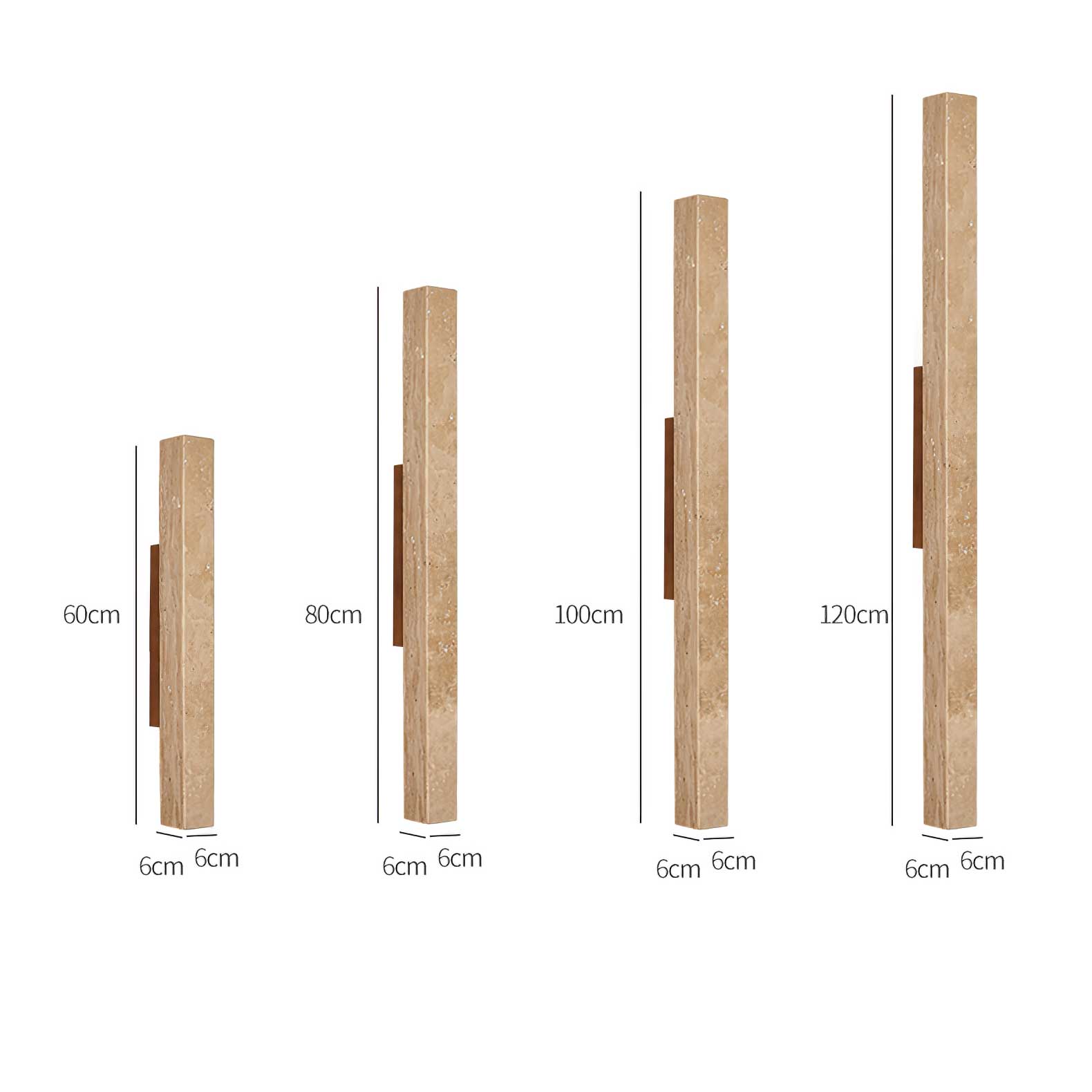 Cathais Minimalist Travertine Wall Light - Letslighting