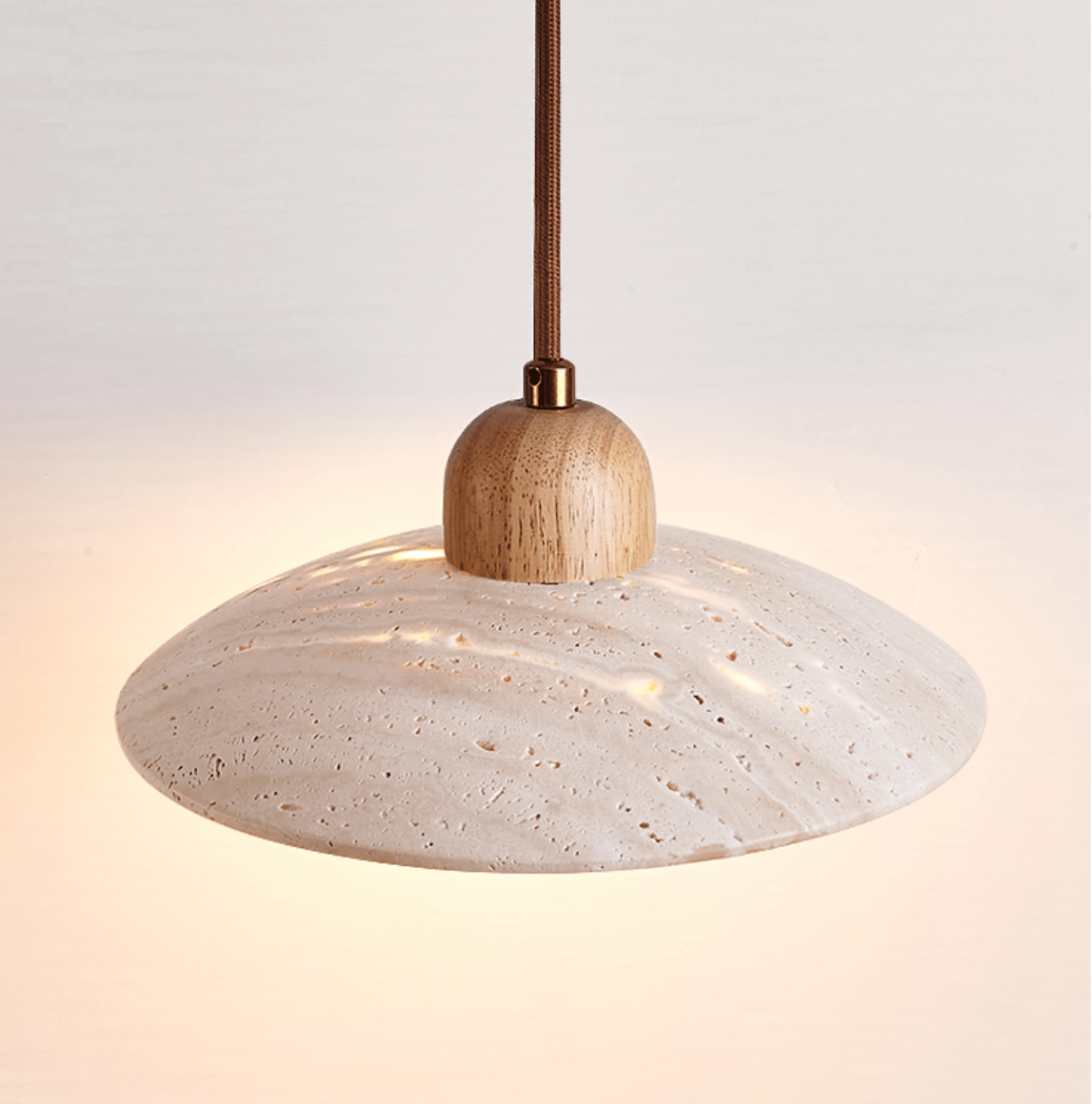 Travertine Dome Pendant Light - Letslighting