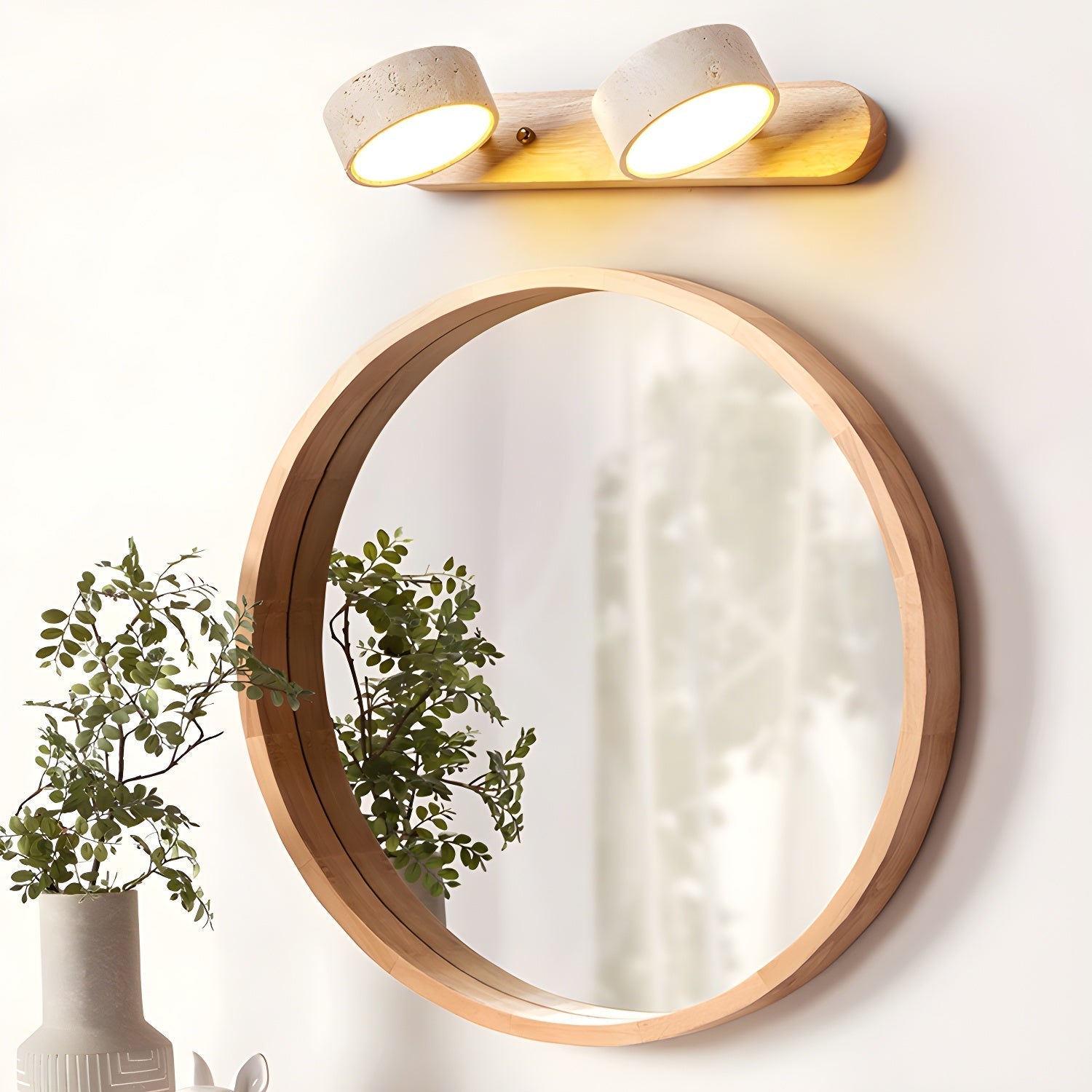 Voloreth Minimalist Travertine Wall Light - Letslighting