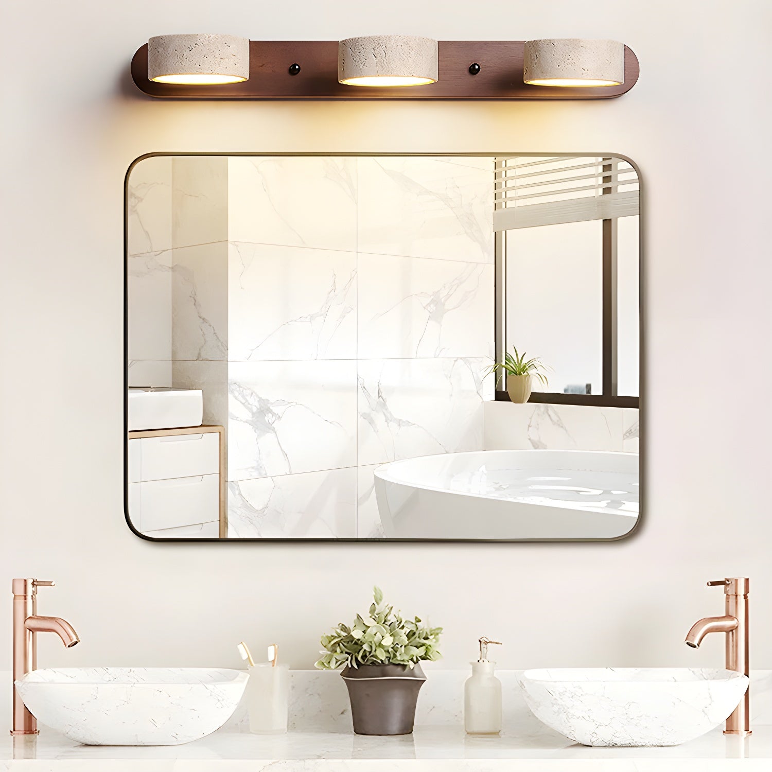 Voloreth Minimalist Travertine Wall Light - Letslighting