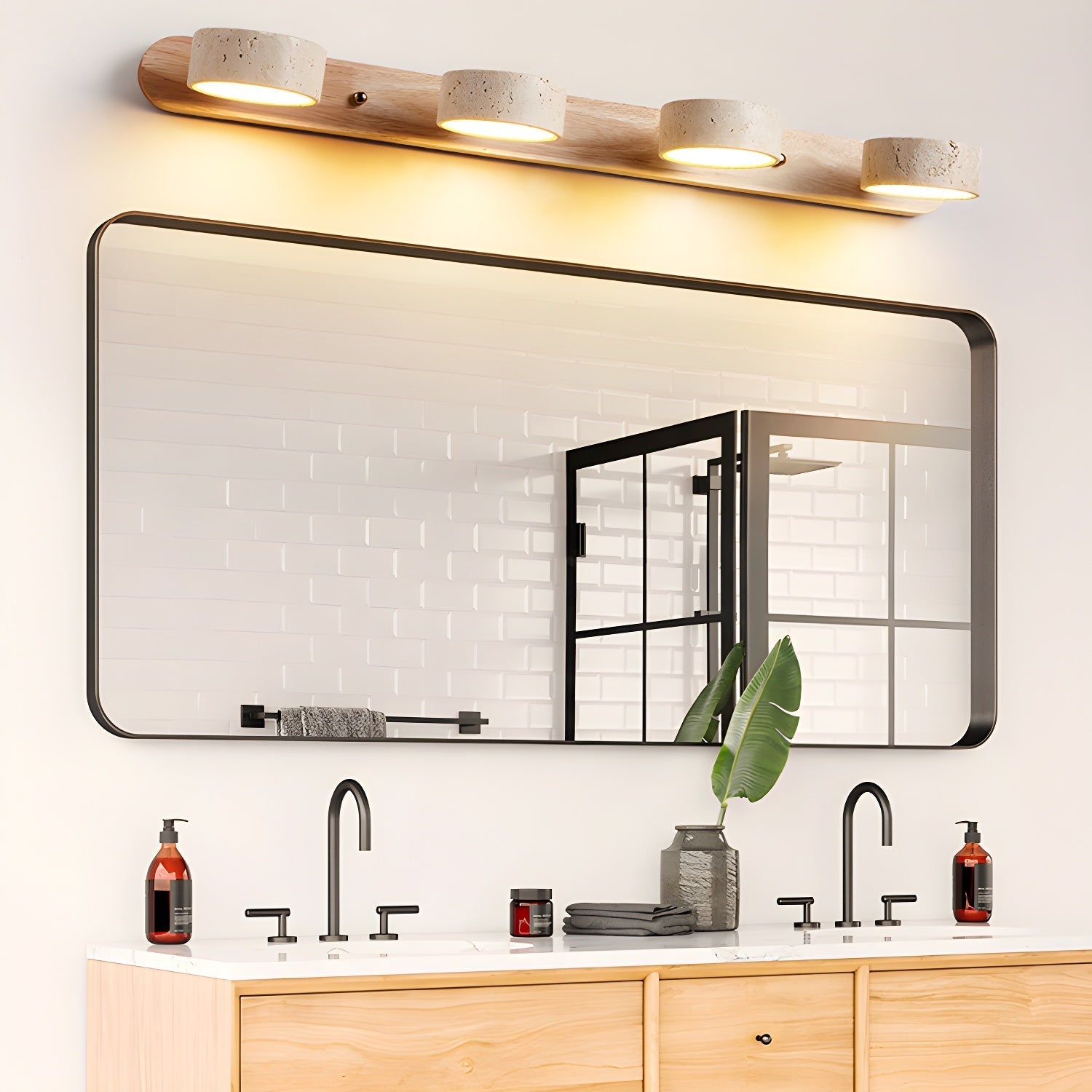 Voloreth Minimalist Travertine Wall Light - Letslighting