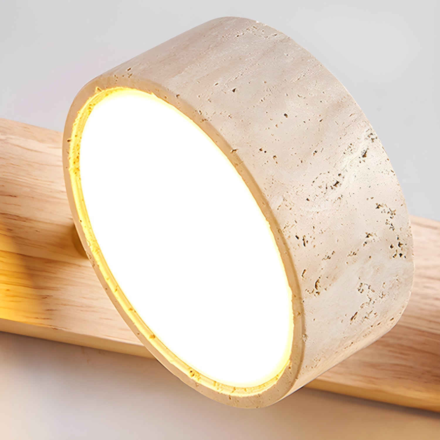 Voloreth Minimalist Travertine Wall Light - Letslighting