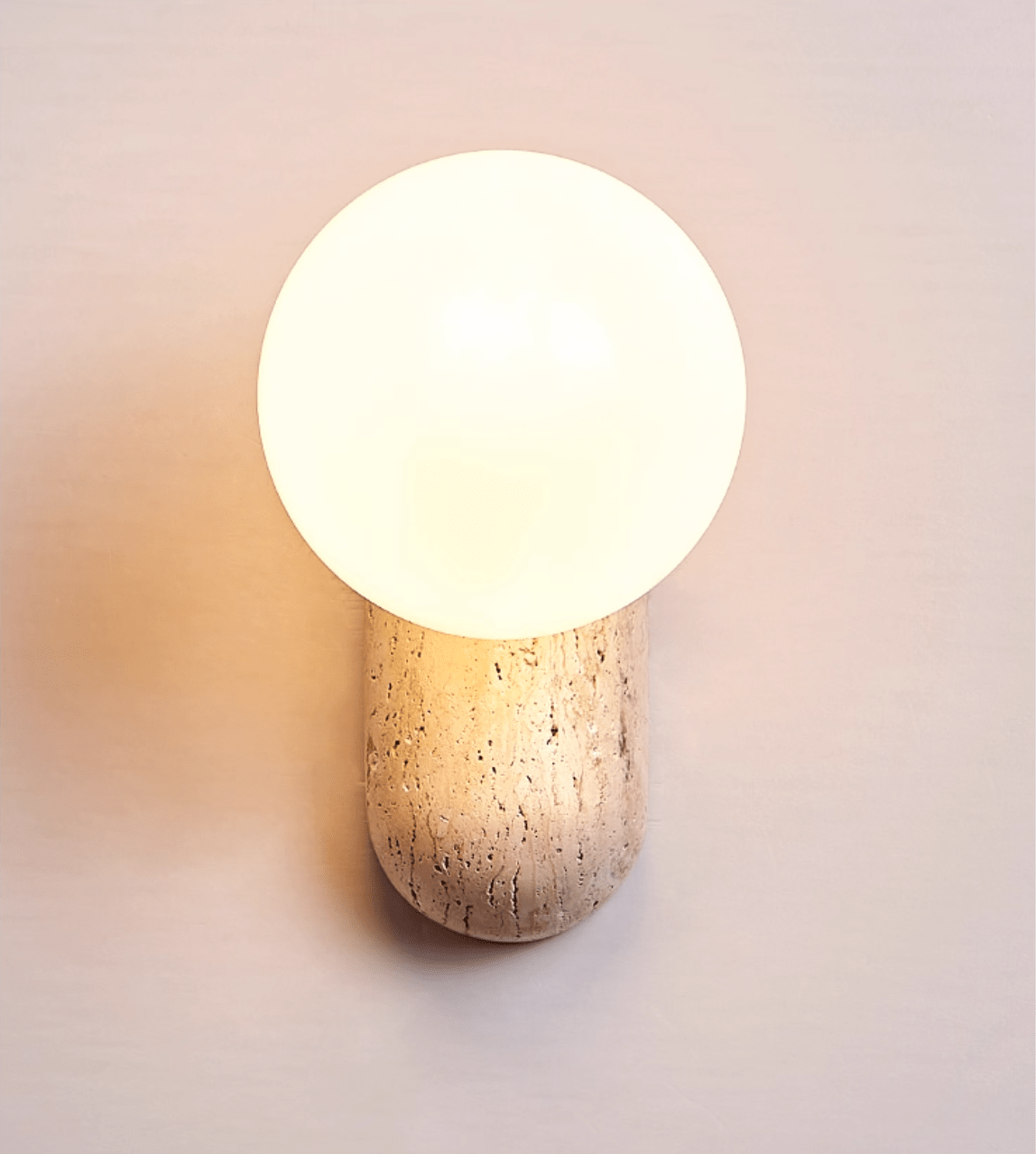 Travertine Pebble Wall Light - Letslighting