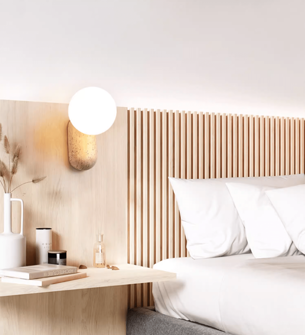 Travertine Pebble Wall Light - Letslighting