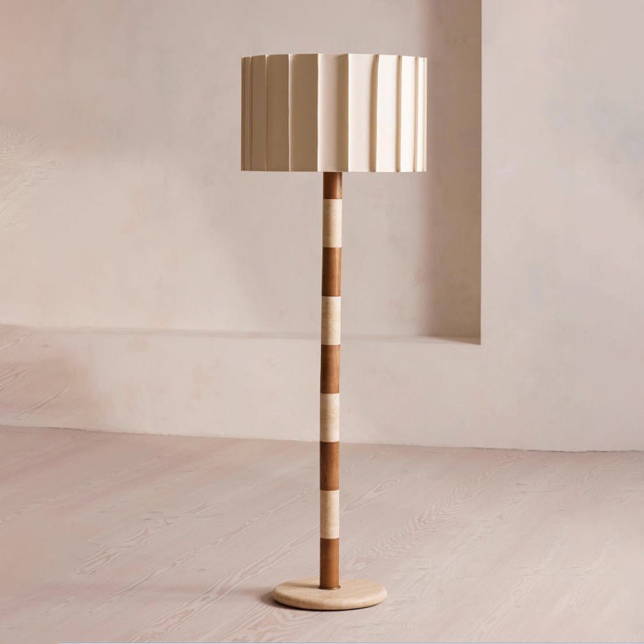 Travertine Striped Floor Lamp - Letslighting