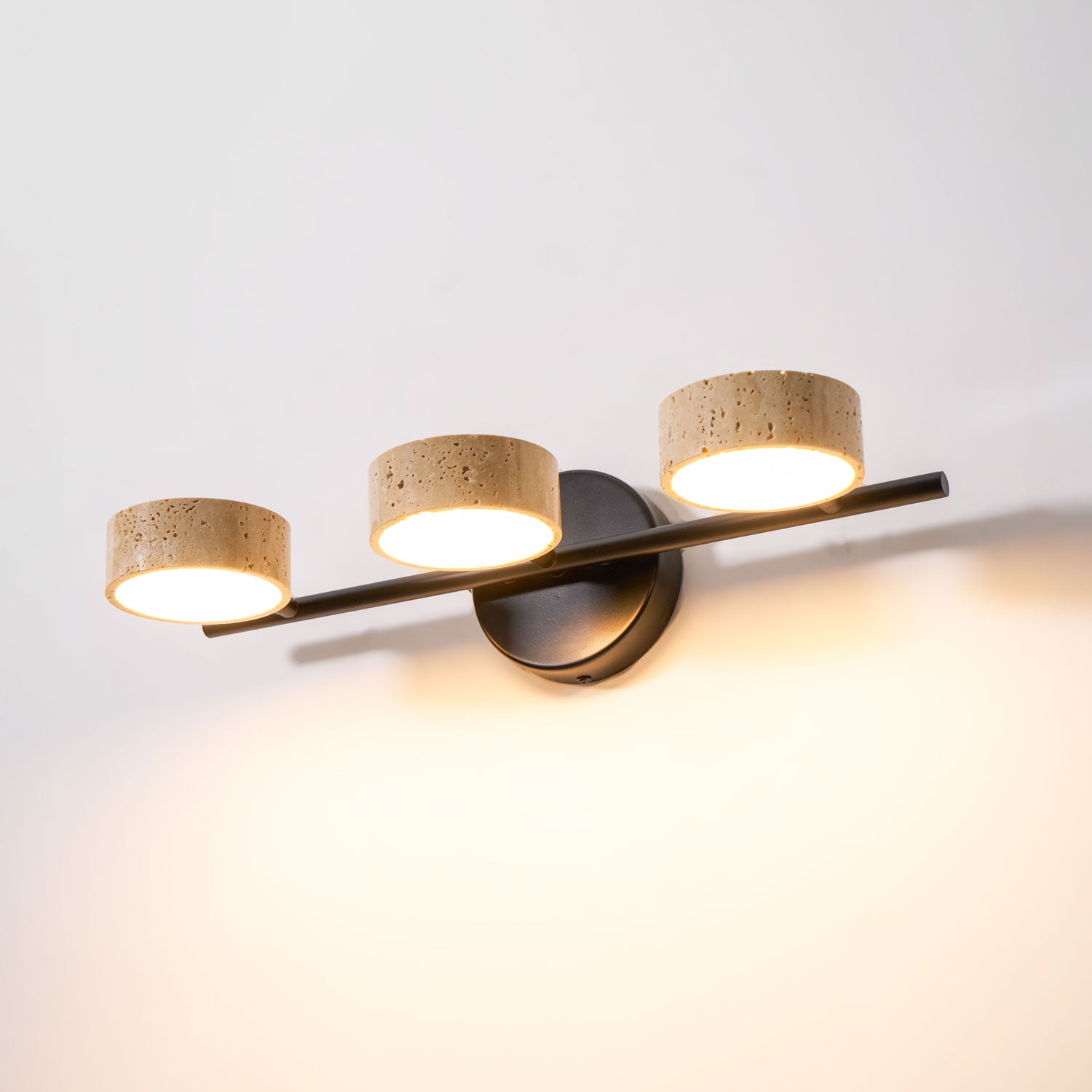 Ceshair Wall Light Multi Head Travertine Vanity Light - Letslighting