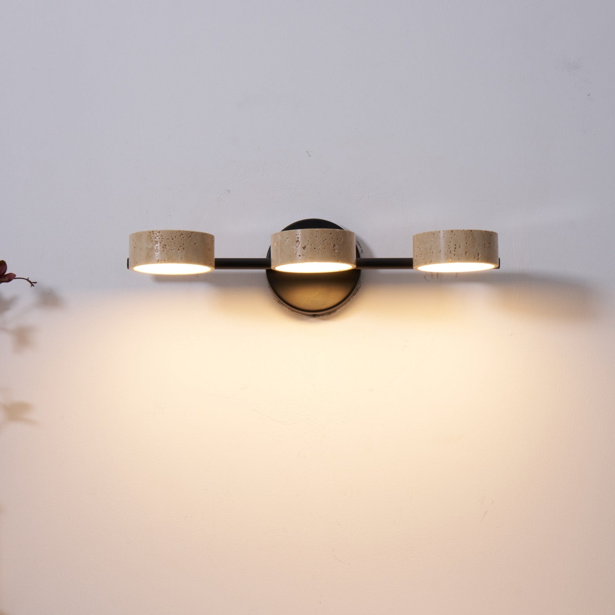 Ceshair Wall Light Multi Head Travertine Vanity Light - Letslighting